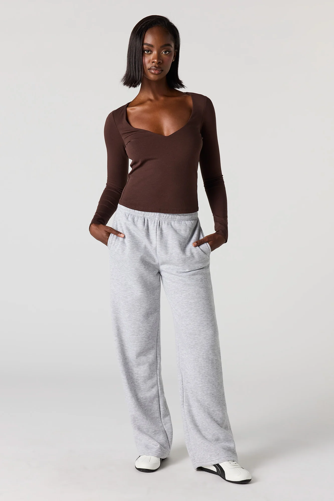 Contour V-Neck Long Sleeve Top - Image 18