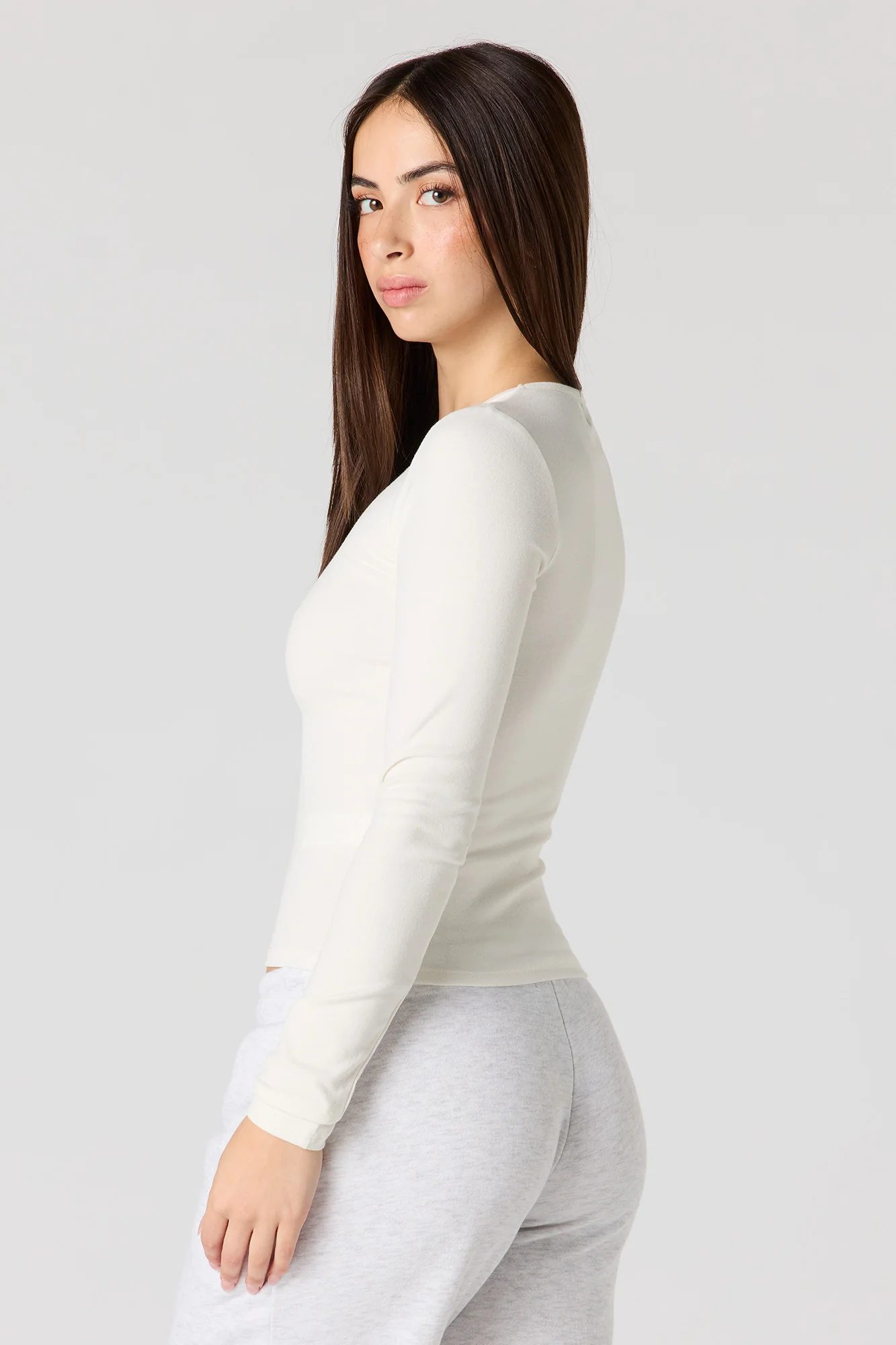 Classic Ribbed Long Sleeve Top - Image 17
