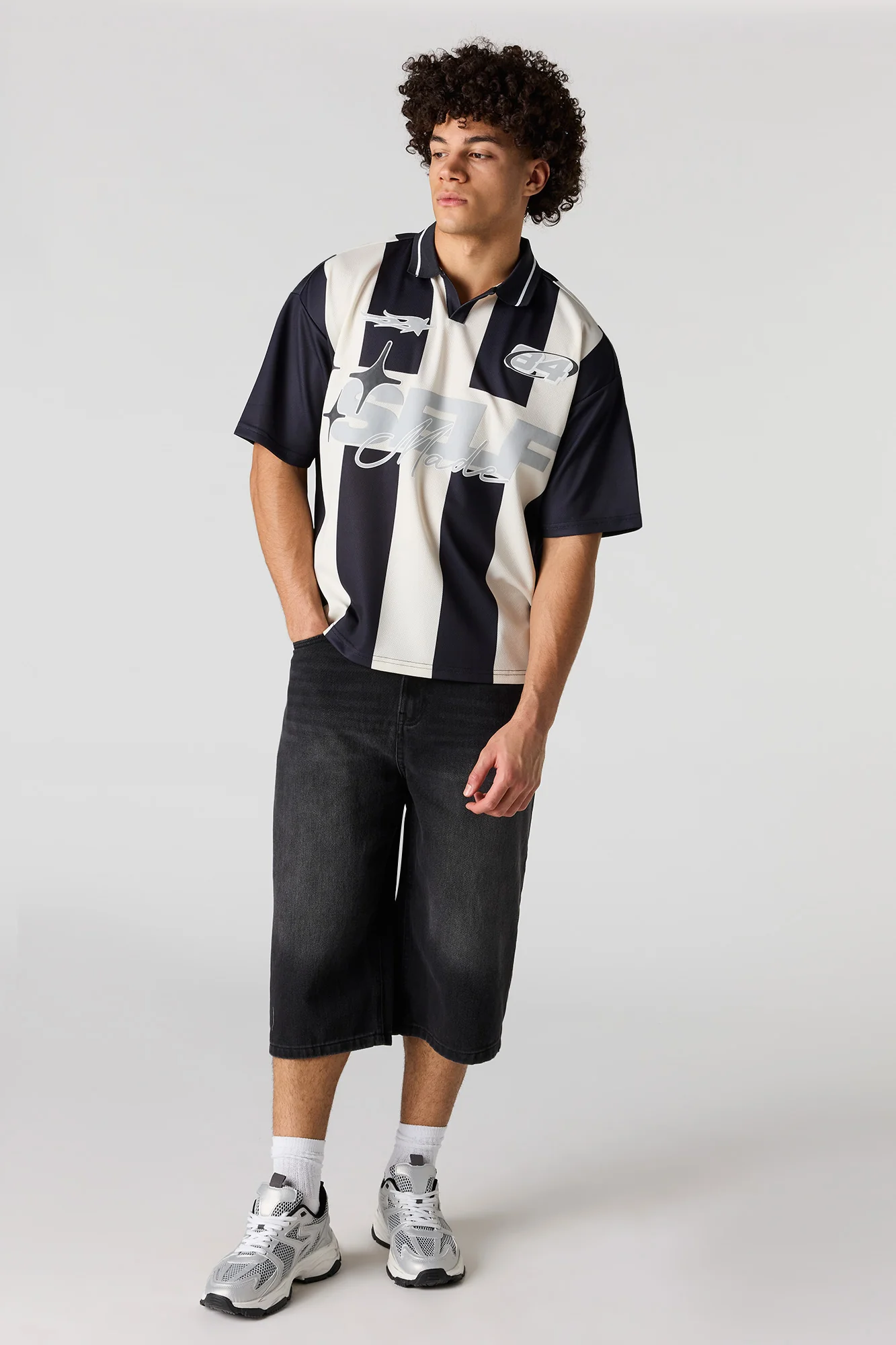 Graphic Mesh Soccer Jersey - Image 6