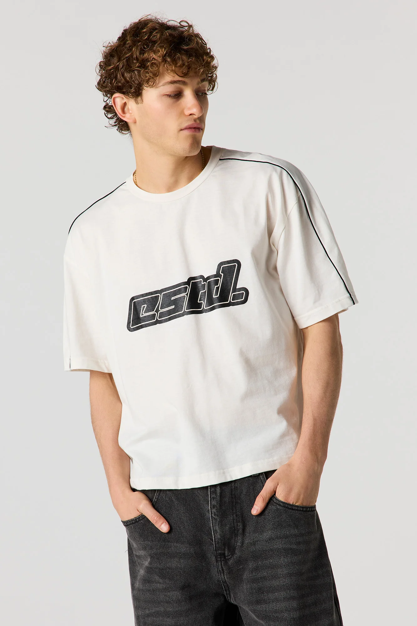 Premium Heavyweight Cotton Estd. Graphic Boxy T-Shirt