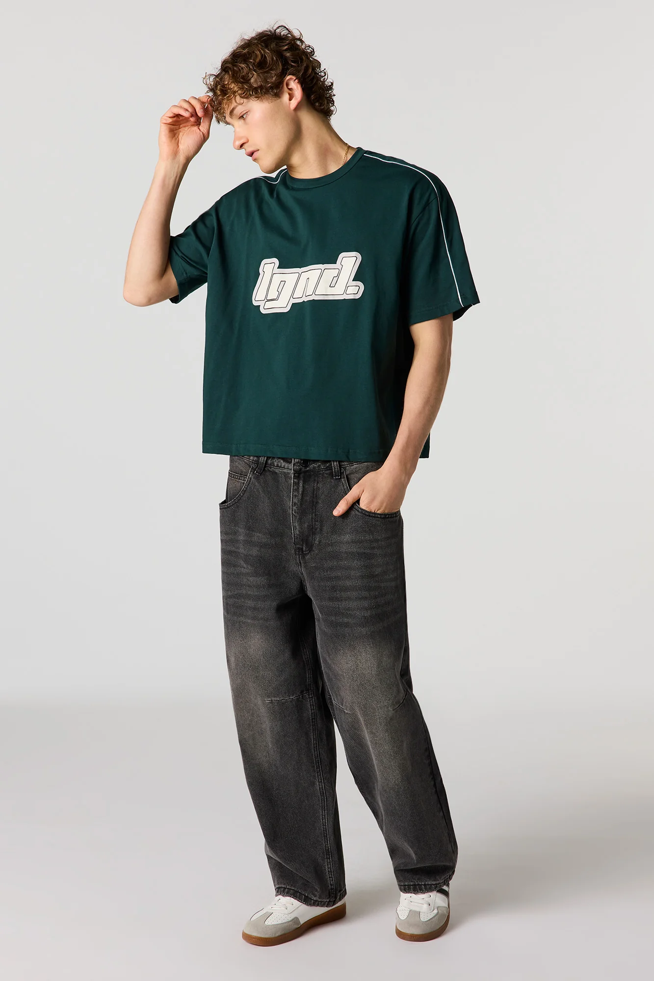Premium Heavyweight Cotton Lgnd Graphic Boxy T-Shirt - Image 3