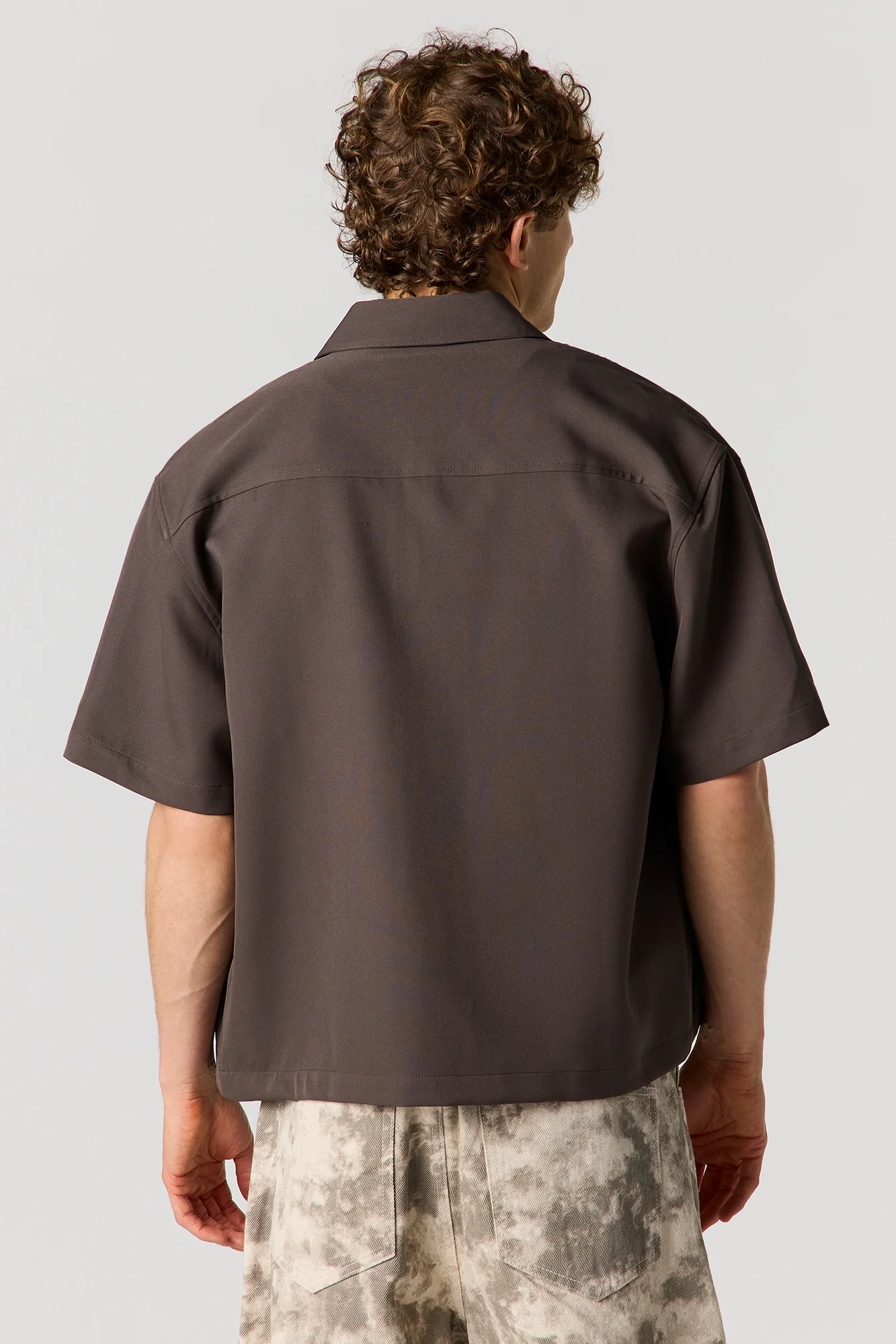 Boxy Button-Up Collared Top - Image 8