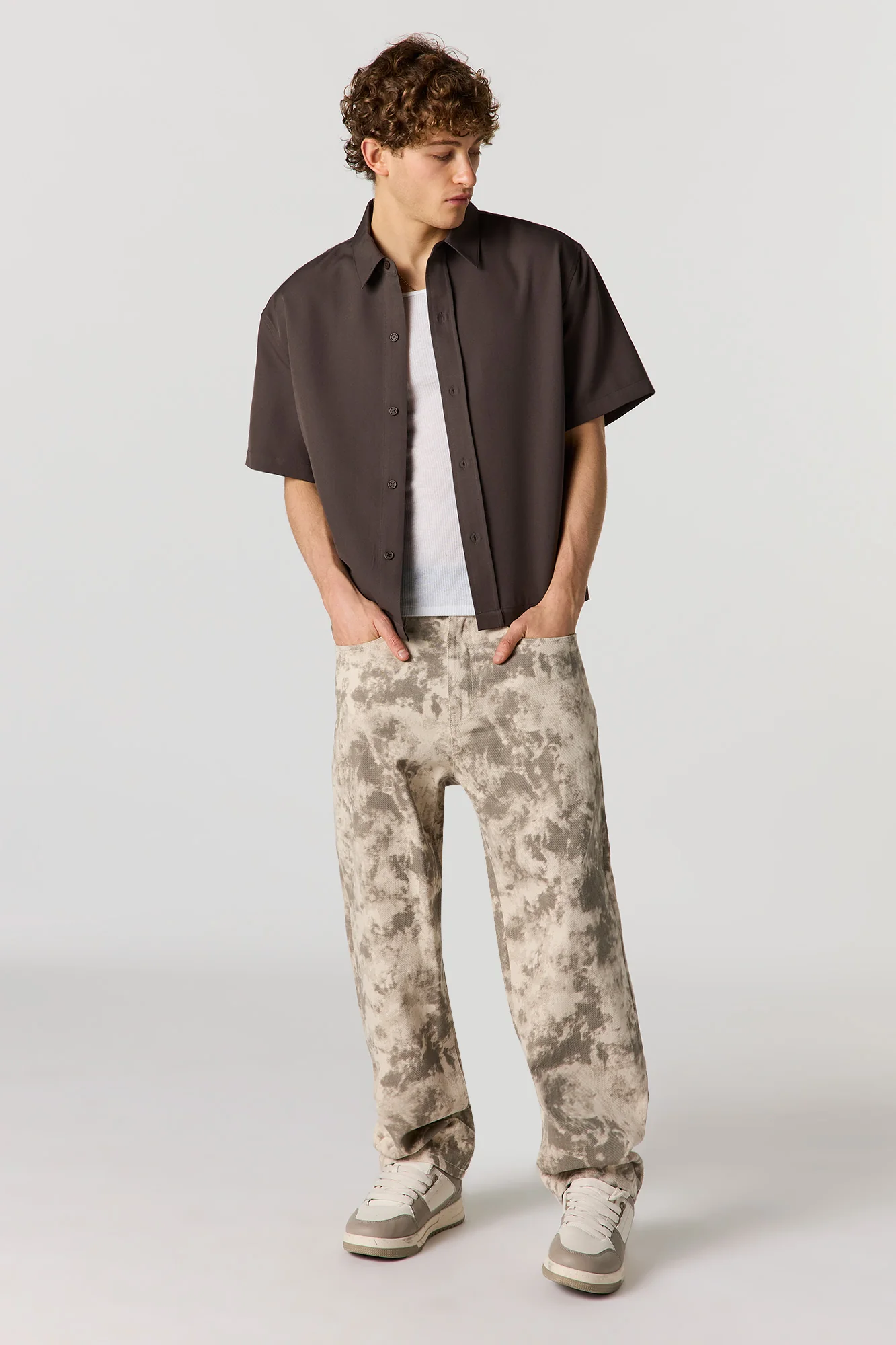 Boxy Button-Up Collared Top - Image 9