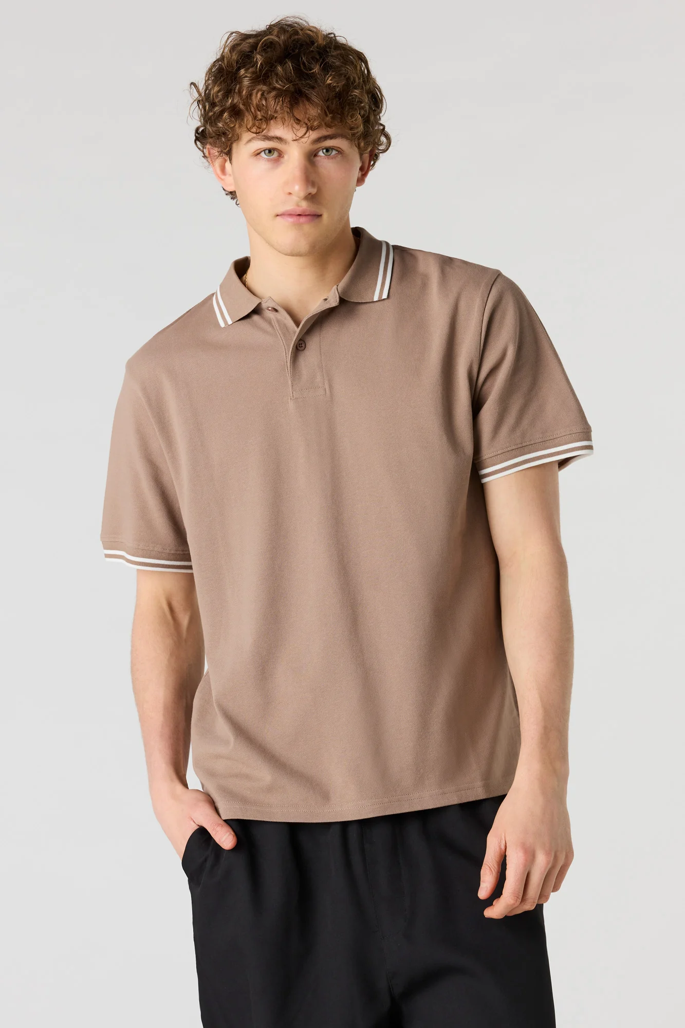 Striped Trim Polo - Image 20