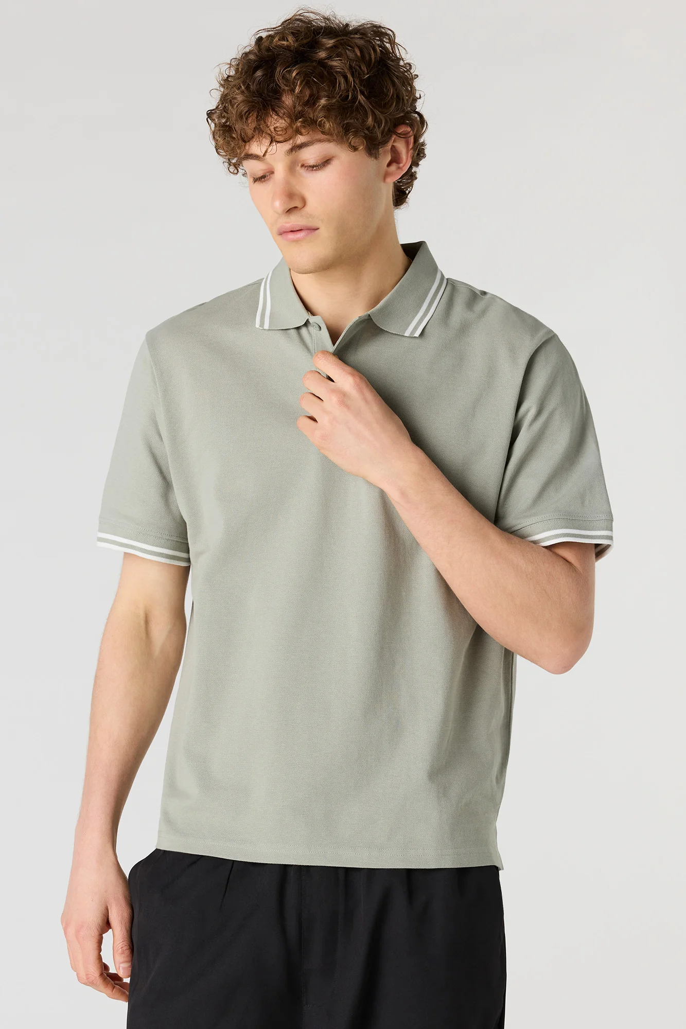 Striped Trim Polo - Image 8