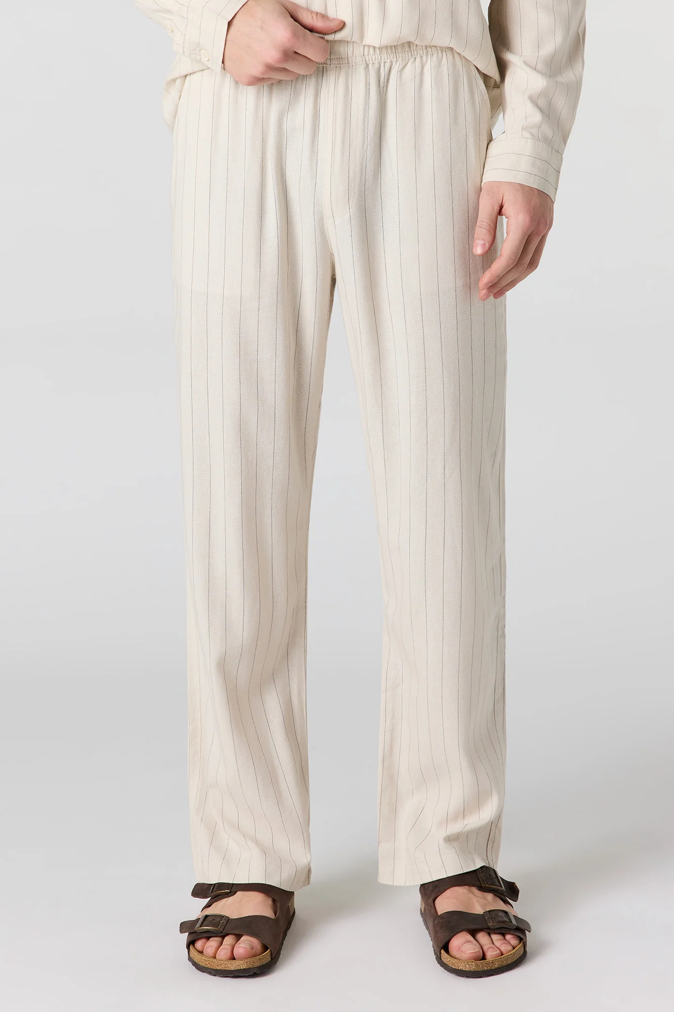 Linen-Blend Baggy Pant