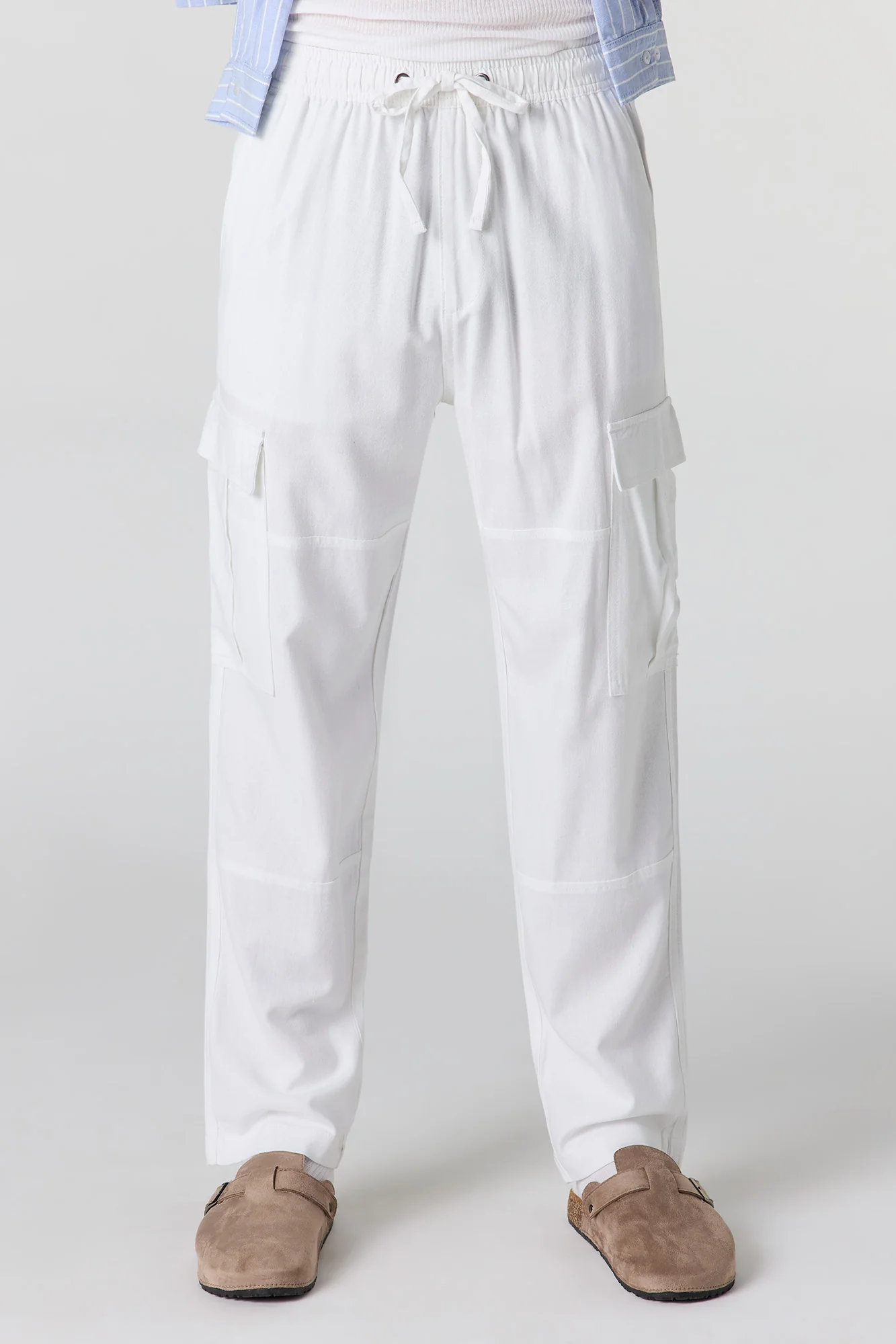 Linen-Blend Baggy Cargo Jogger - Image 7