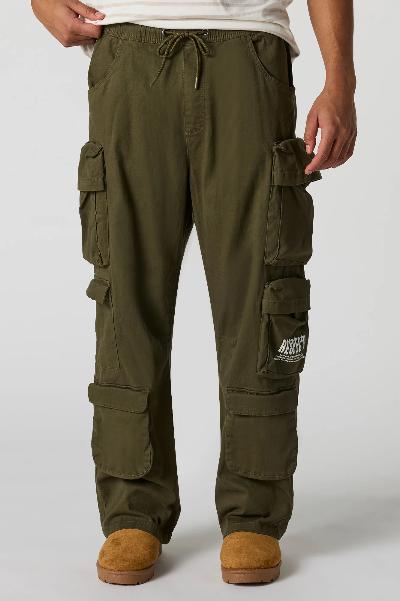 Respect Graphic Baggy Cargo Jogger