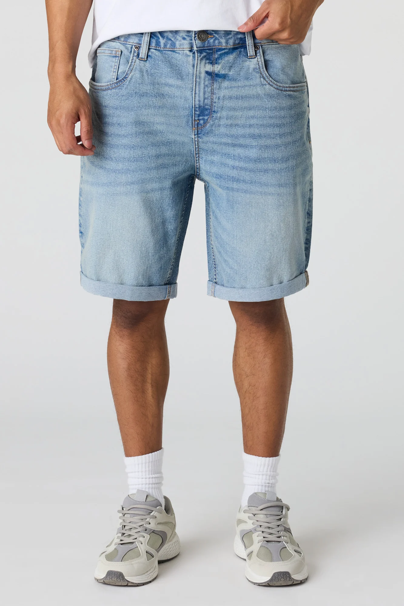 Slim Mid Denim Short