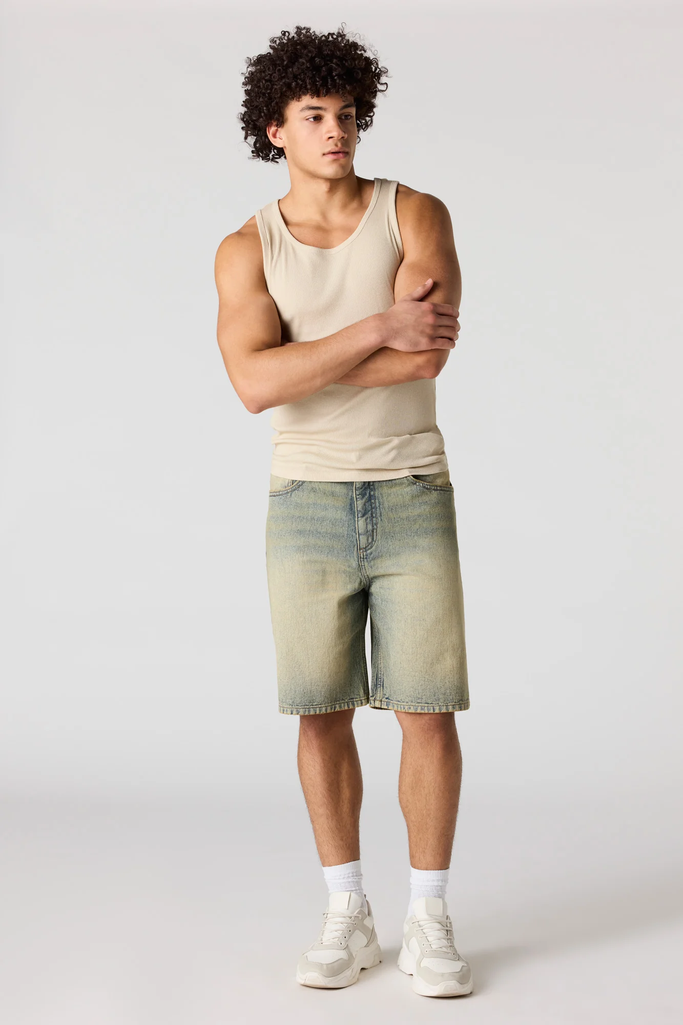 Baggy Tinted Light Denim Short - Image 2