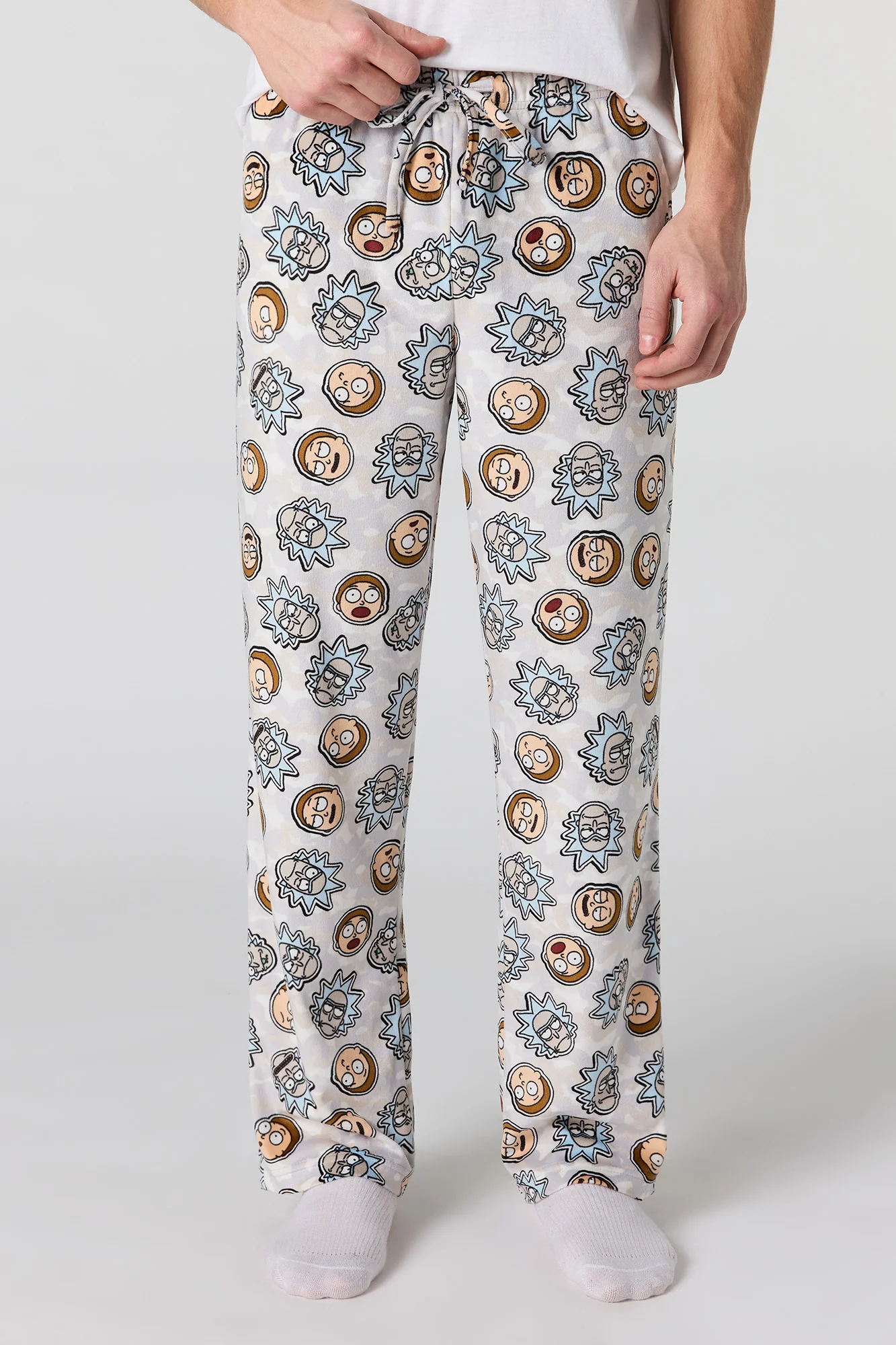 Cartoon Print Plush Pajama Pant