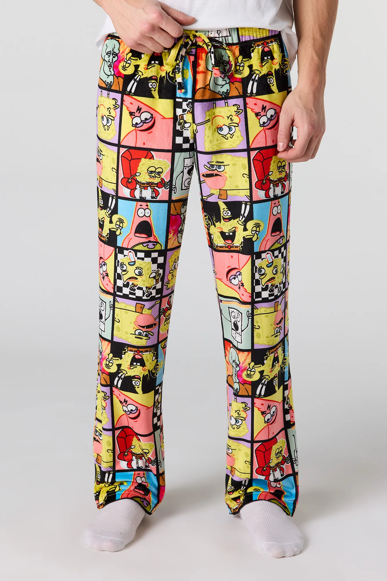 Cartoon Print Plush Pajama Pant - Image 10