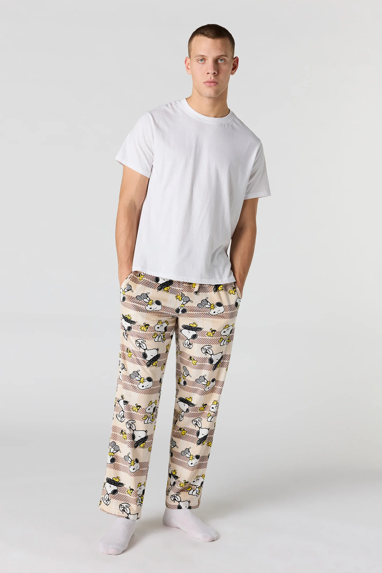 Cartoon Print Plush Pajama Pant - Image 8