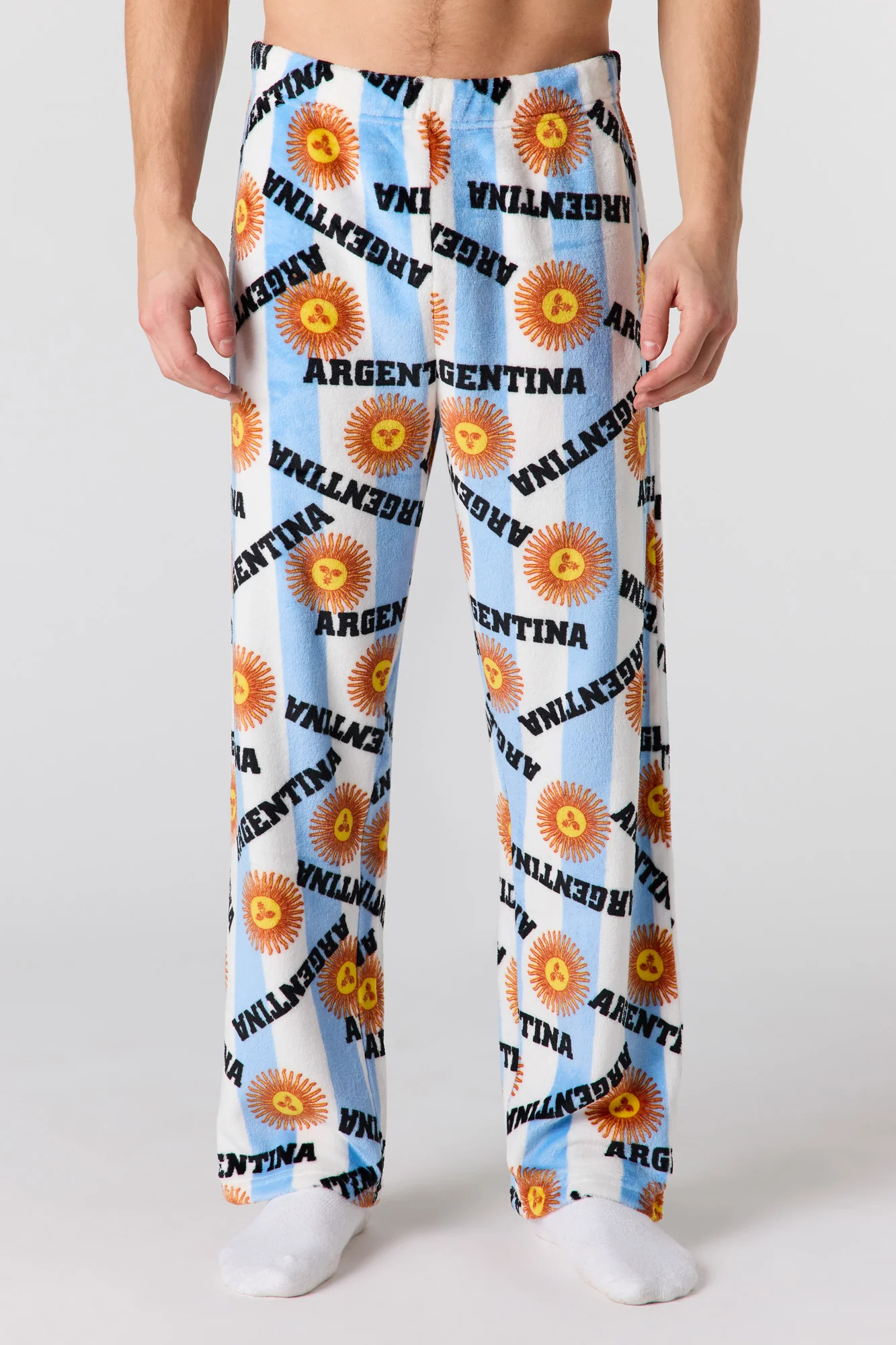 Argentina Print Plush Pajama Pant