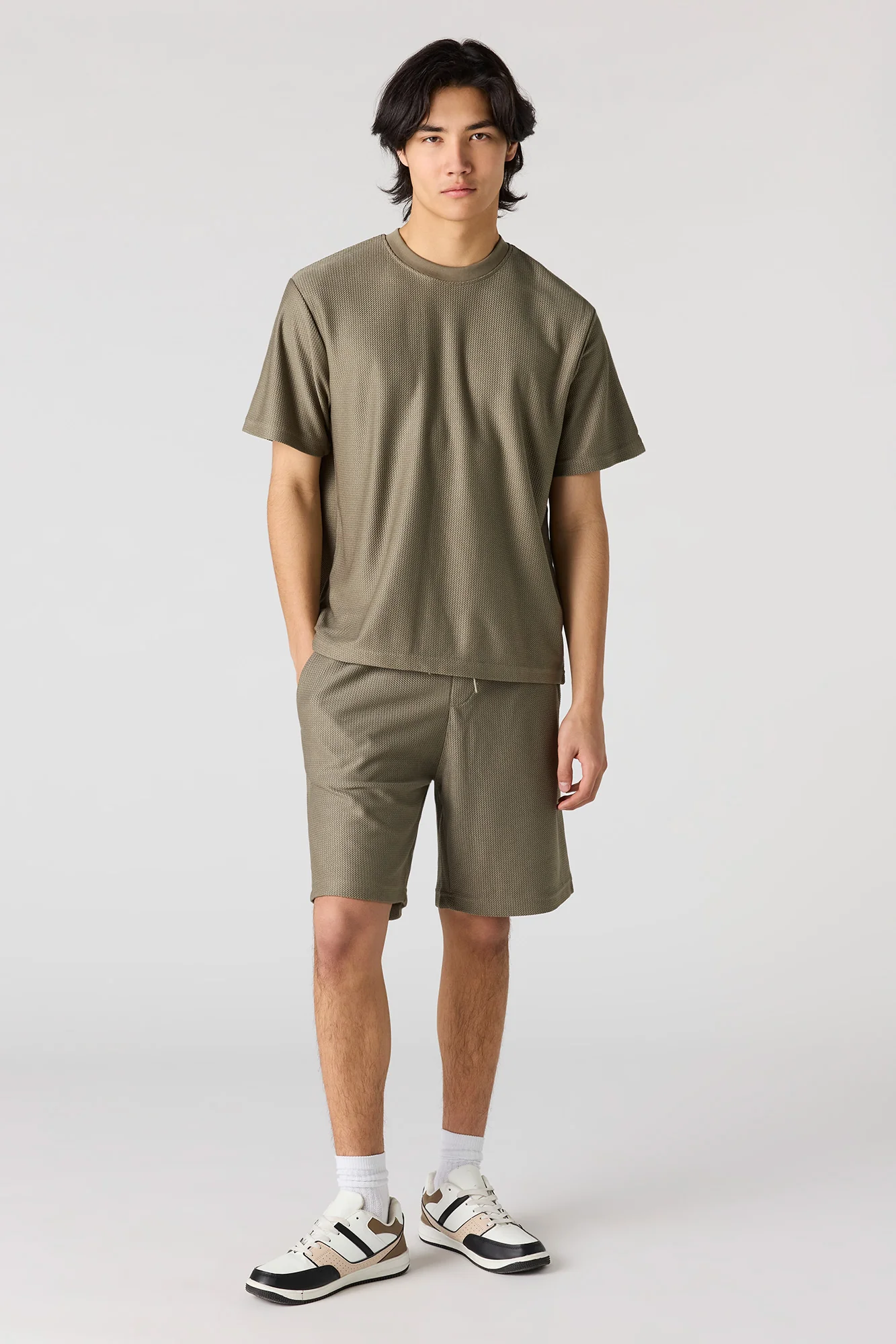 Premium Heavyweight Cotton Honeycomb Crewneck T-Shirt - Image 3