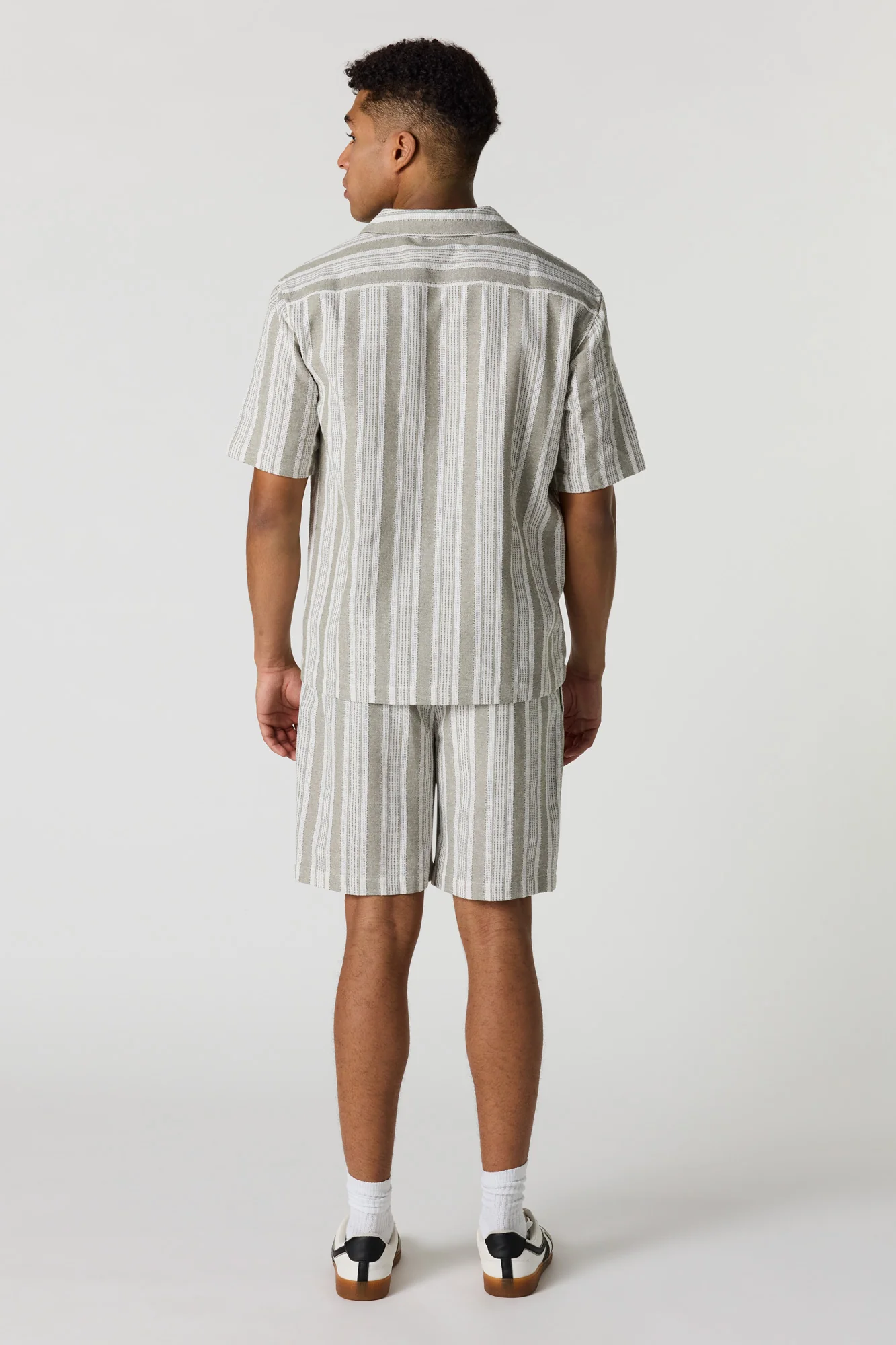Textured Striped Drawstring Short - Image 11