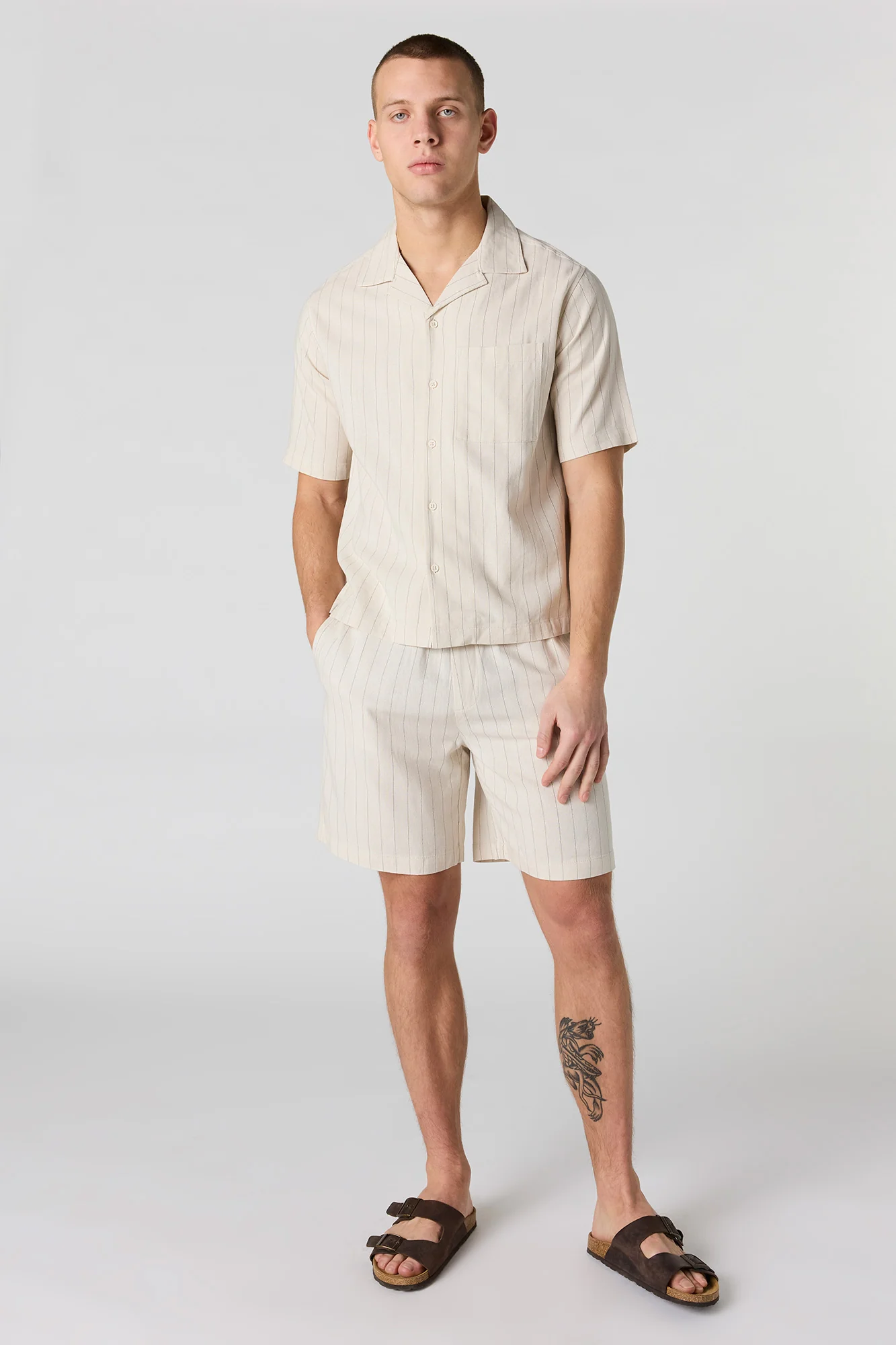 Linen-Blend Drawstring Short - Image 2