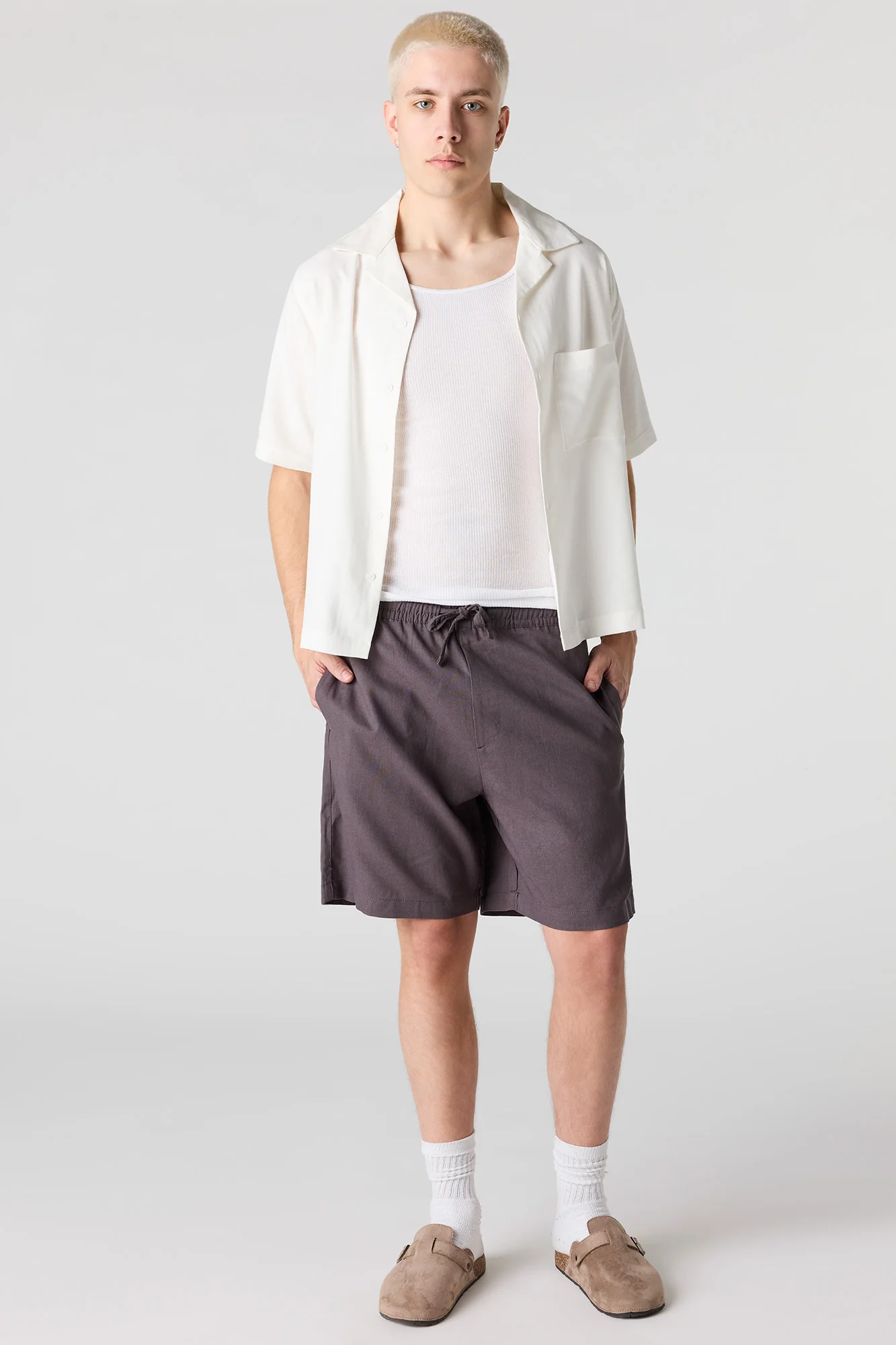 Linen-Blend Drawstring Short - Image 5