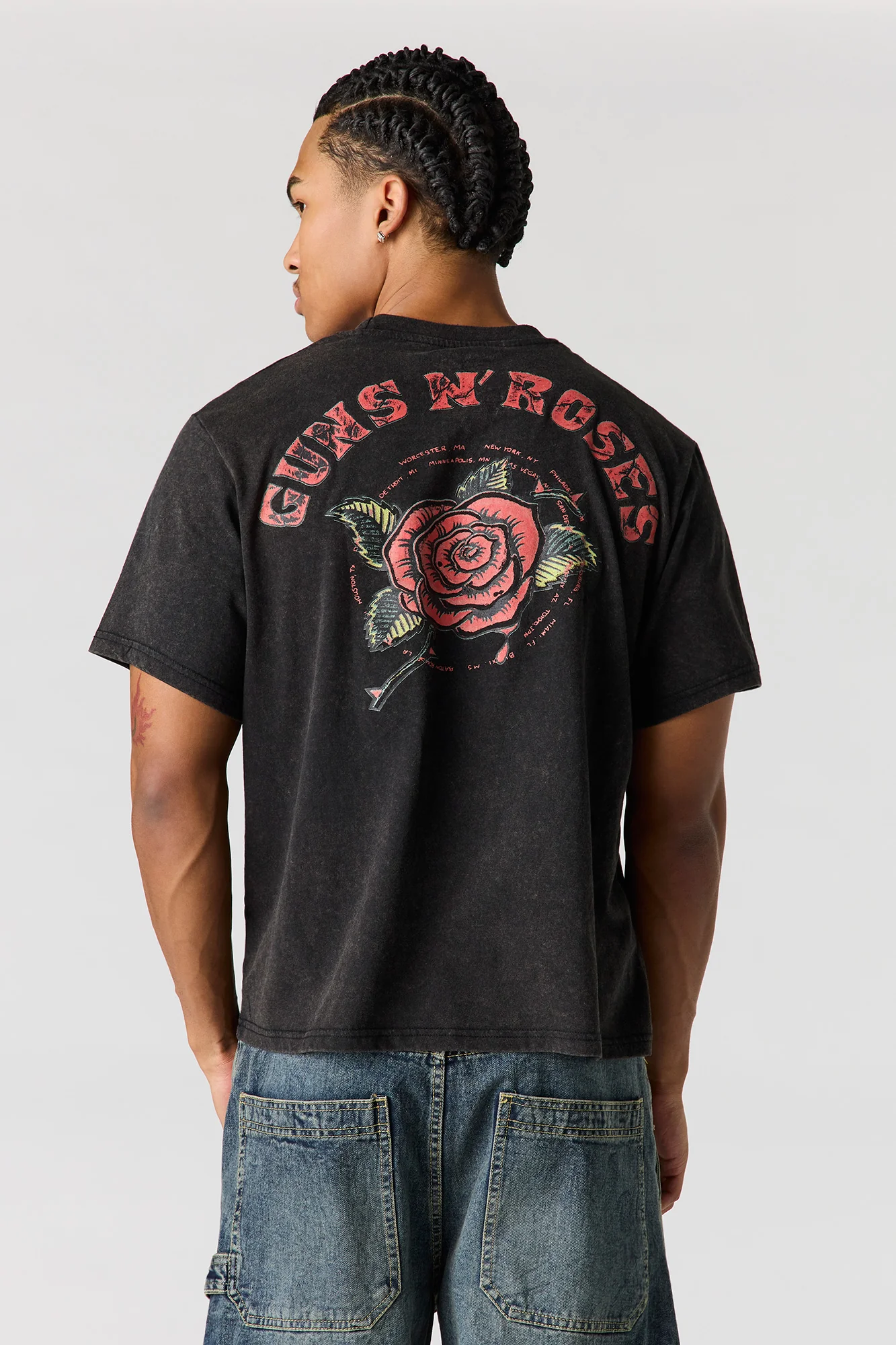 Premium Heavyweight Cotton Guns N' Roses Graphic T-Shirt - Image 2