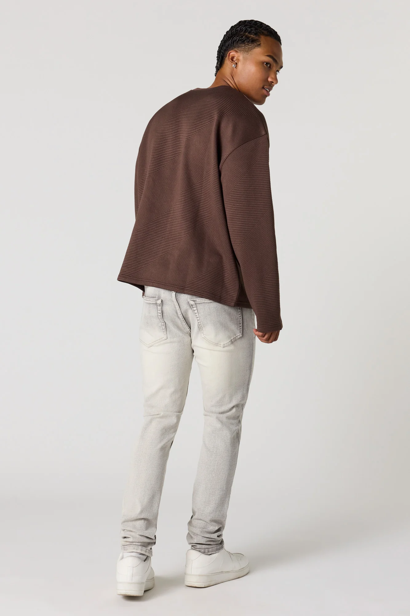 Ripped Skinny Grey Jean - Image 2