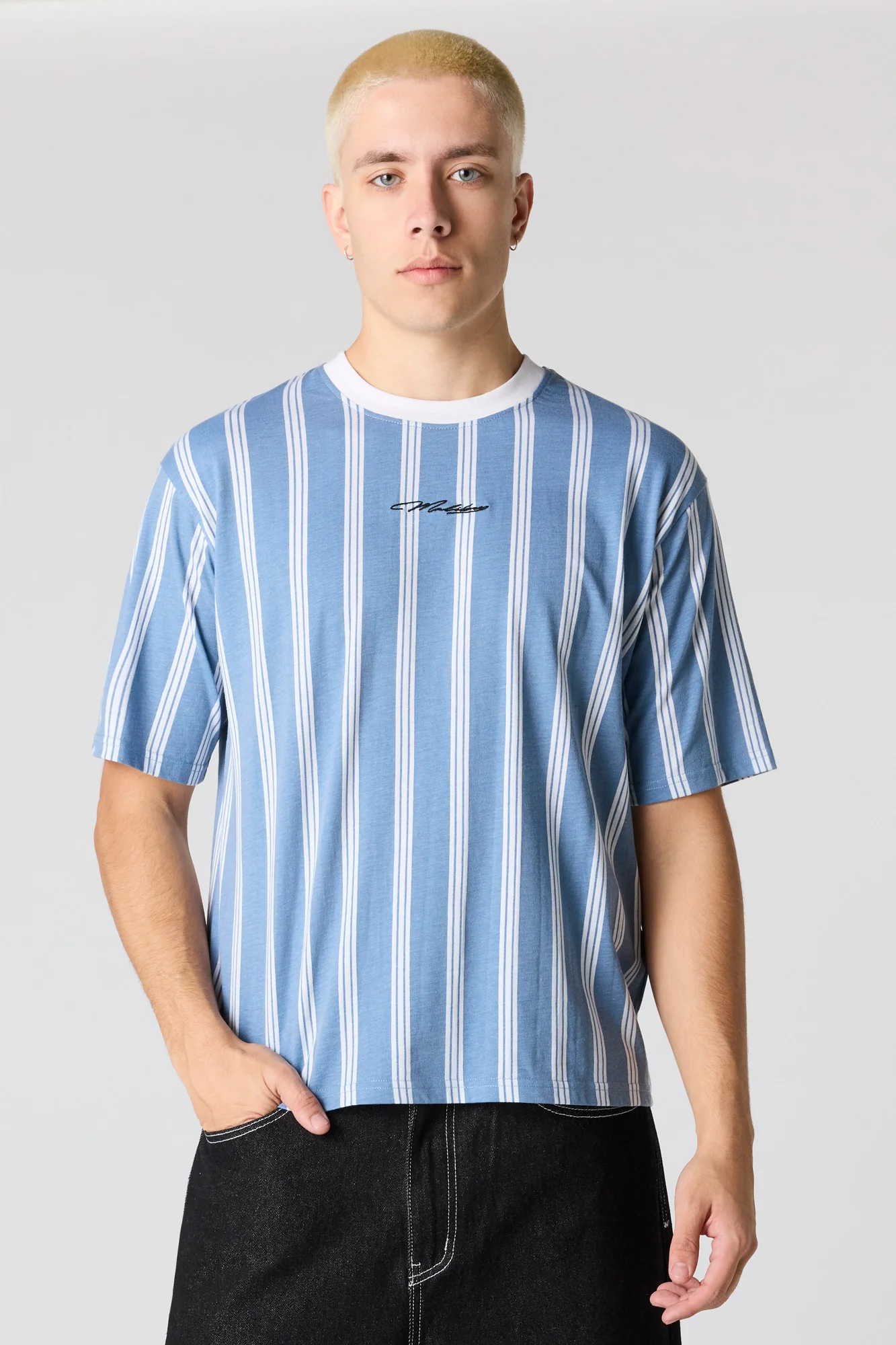 Malibu Embroidered Striped T-Shirt - Image 17