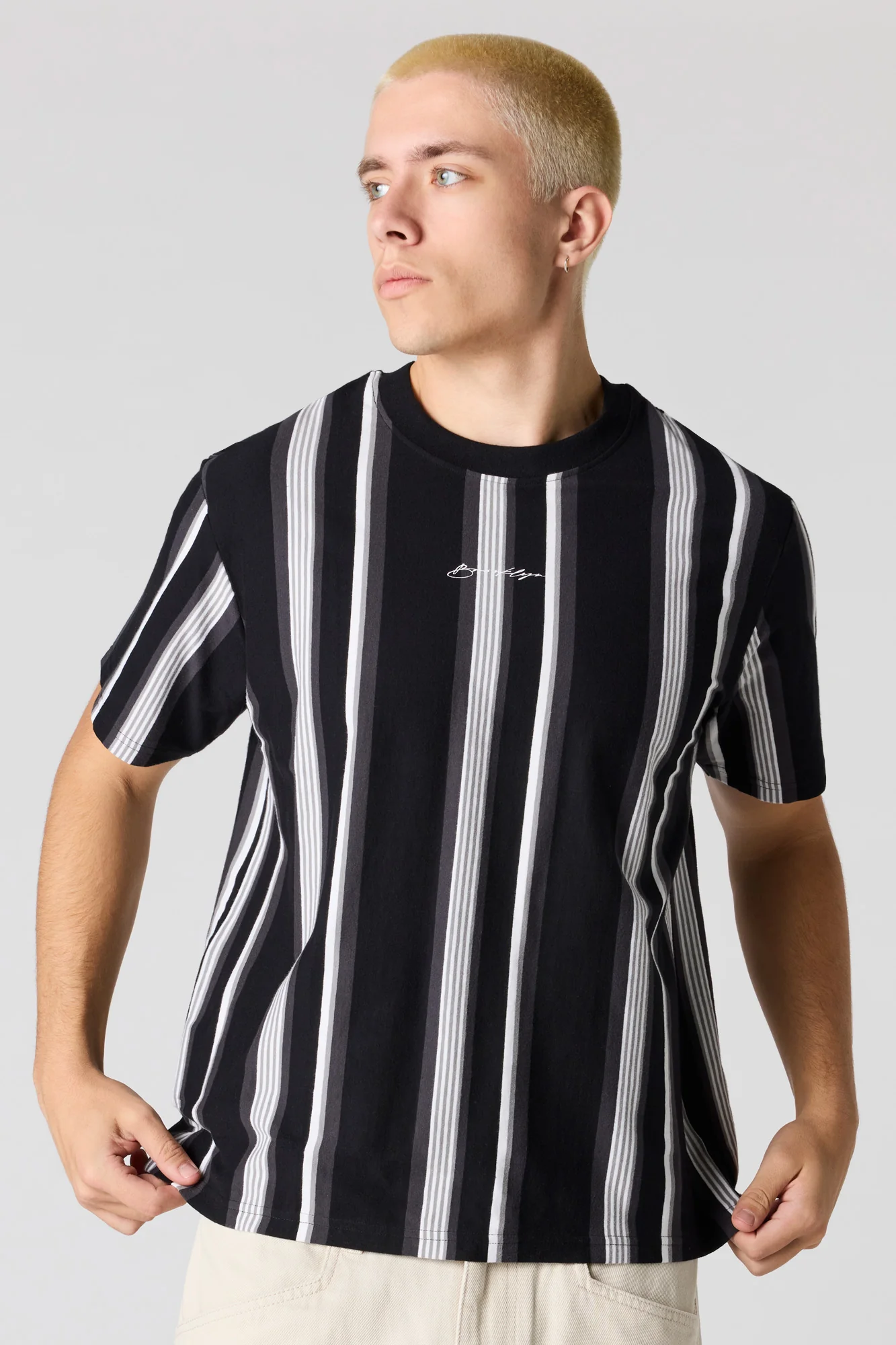Destination Embroidered Striped T-Shirt - Image 5