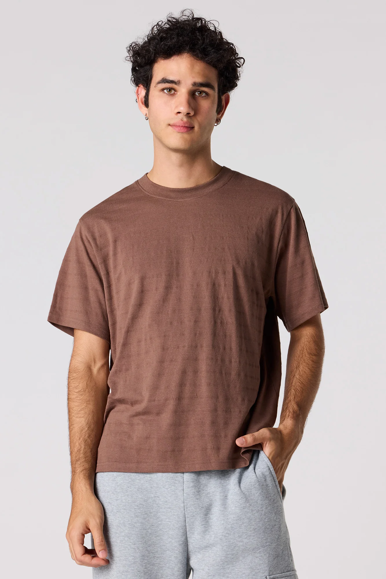 Premium Heavyweight Cotton Textured Stripe T-Shirt - Image 10