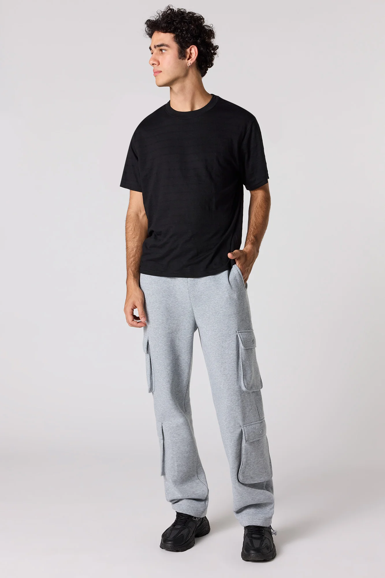 Premium Heavyweight Cotton Textured Stripe T-Shirt - Image 6