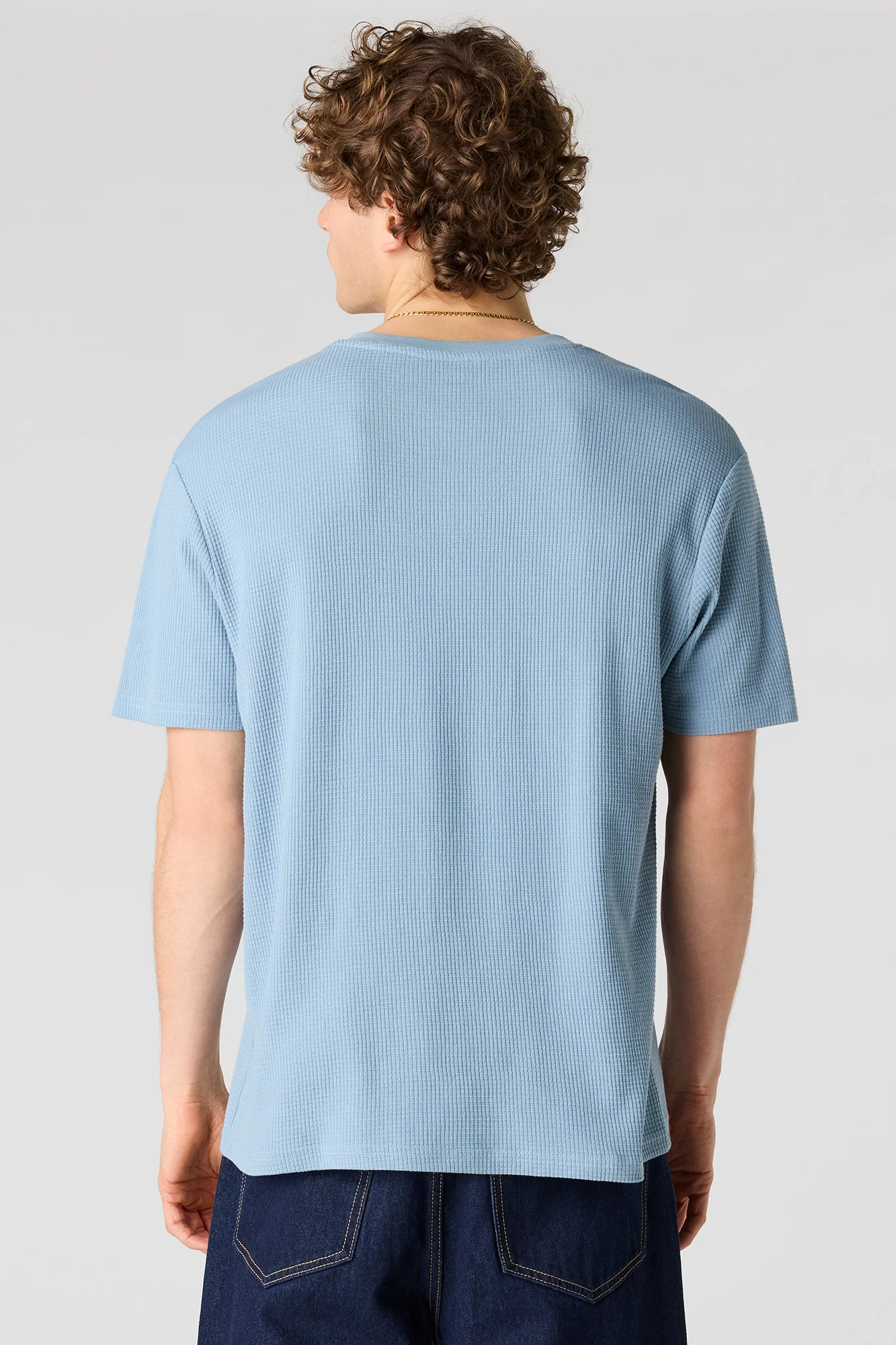 Waffle Knit Henley T-Shirt - Image 14