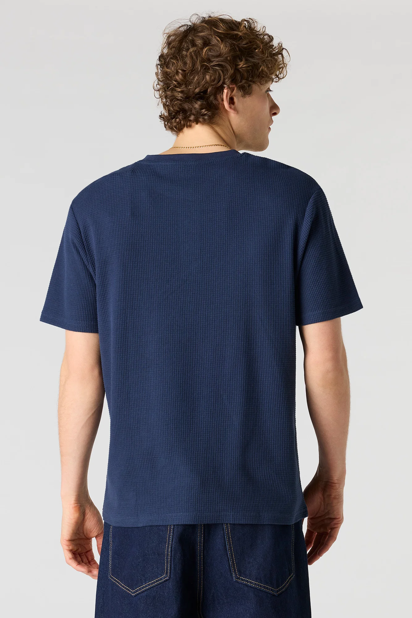 Waffle Knit Henley T-Shirt - Image 17