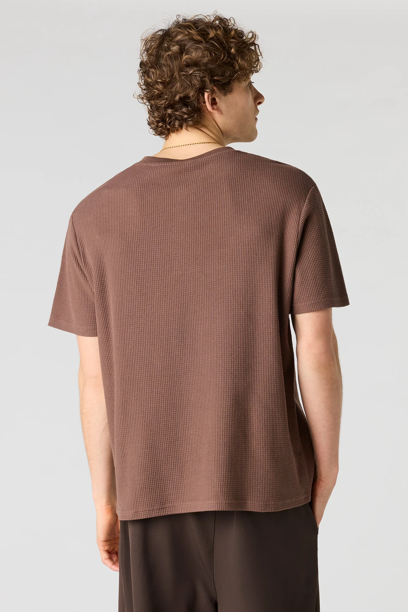Waffle Knit Henley T-Shirt - Image 2