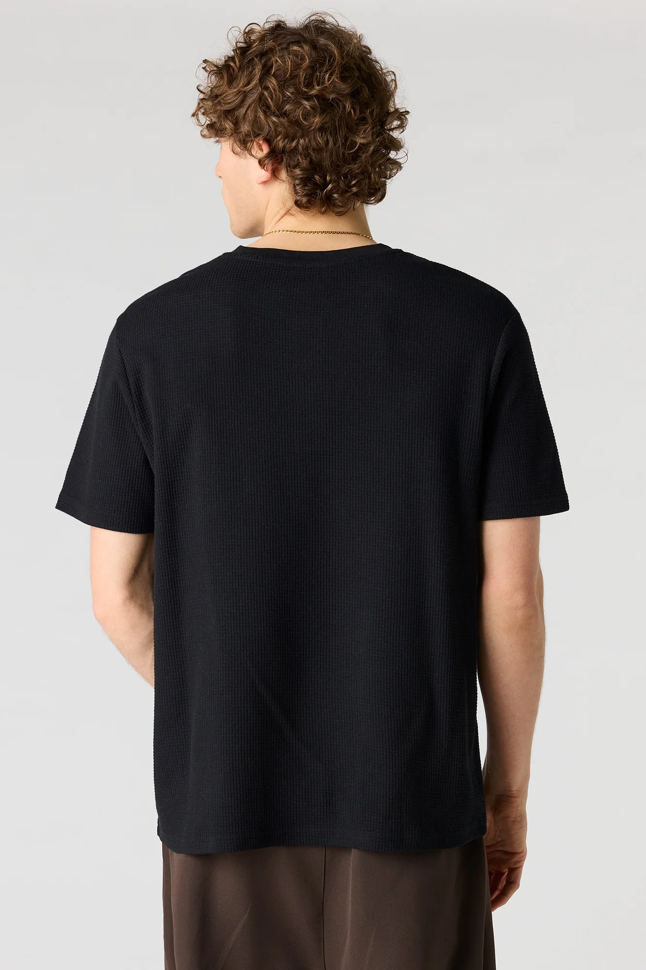 Waffle Knit Henley T-Shirt - Image 5