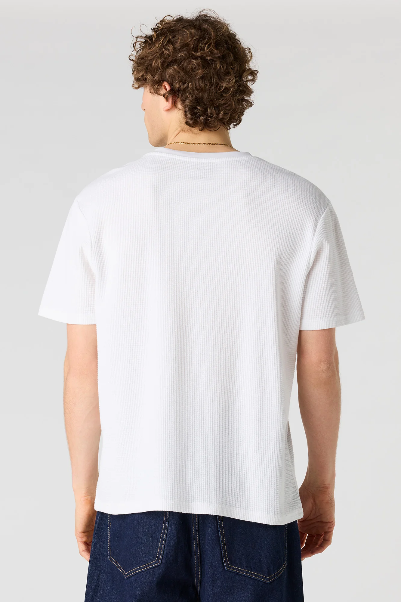 Waffle Knit Henley T-Shirt - Image 8