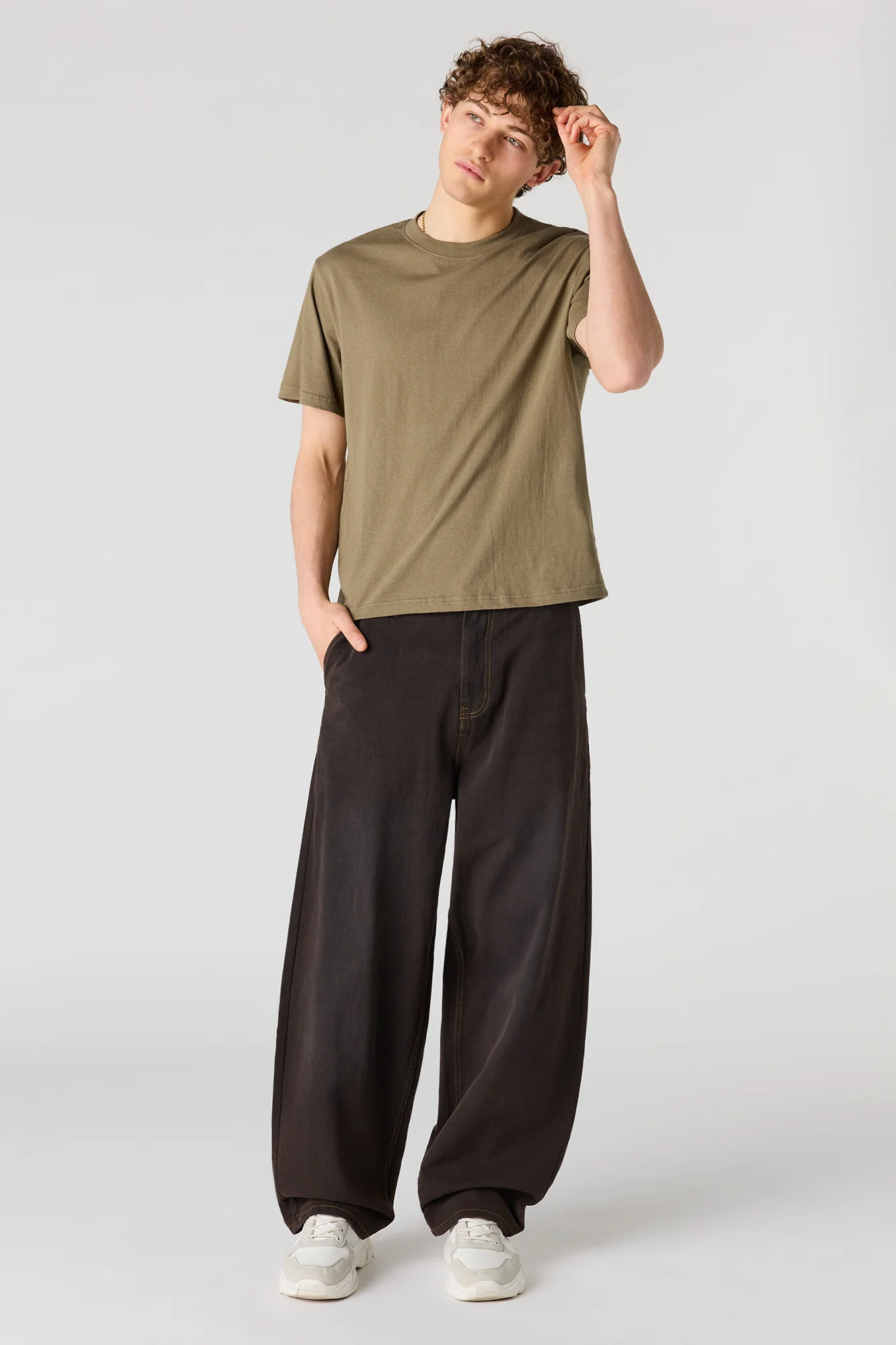 Solid Crew Neck T-Shirt - Image 18
