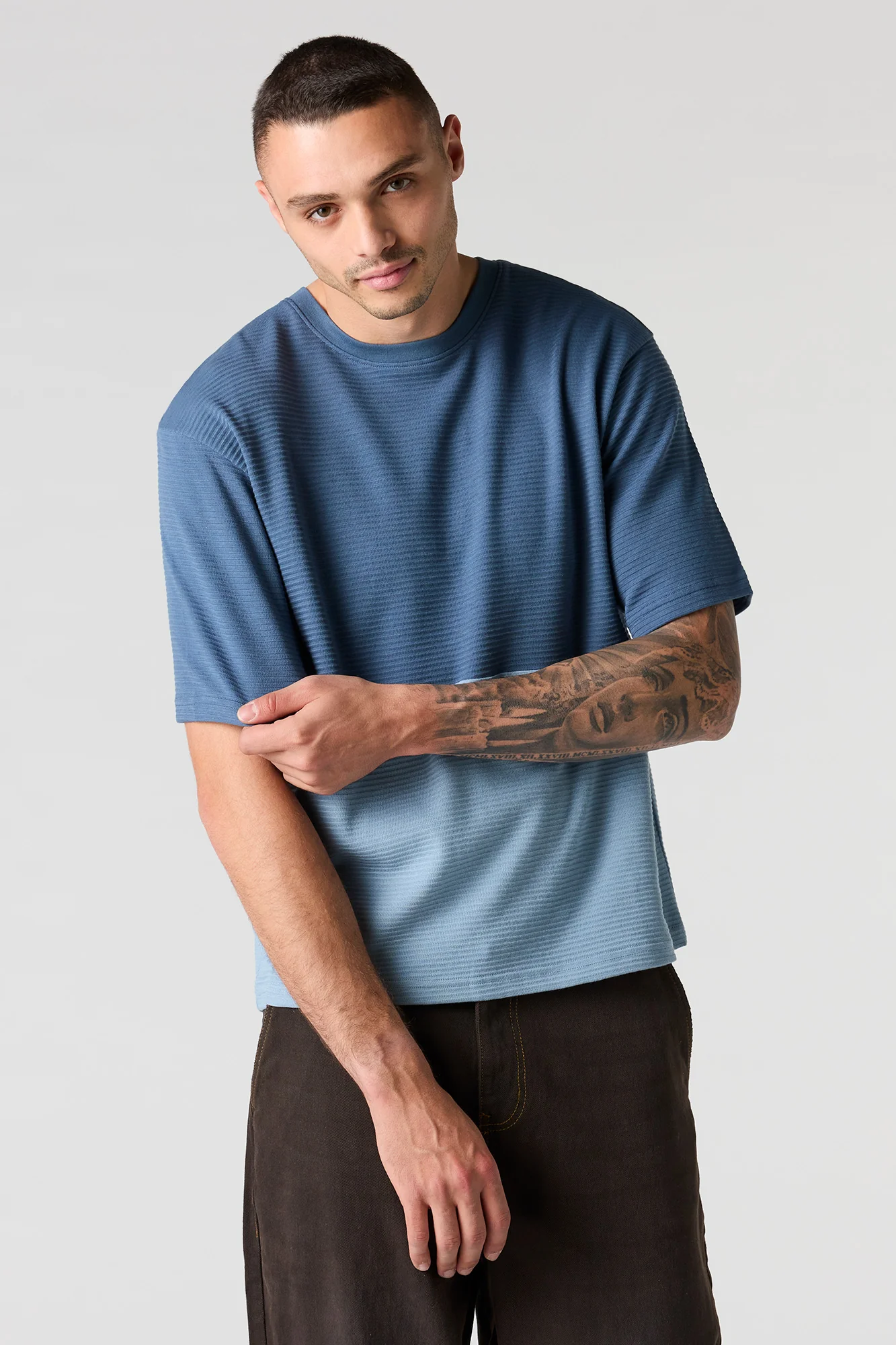 Premium Heavyweight Cotton Ribbed Colourblock T-Shirt - Image 13