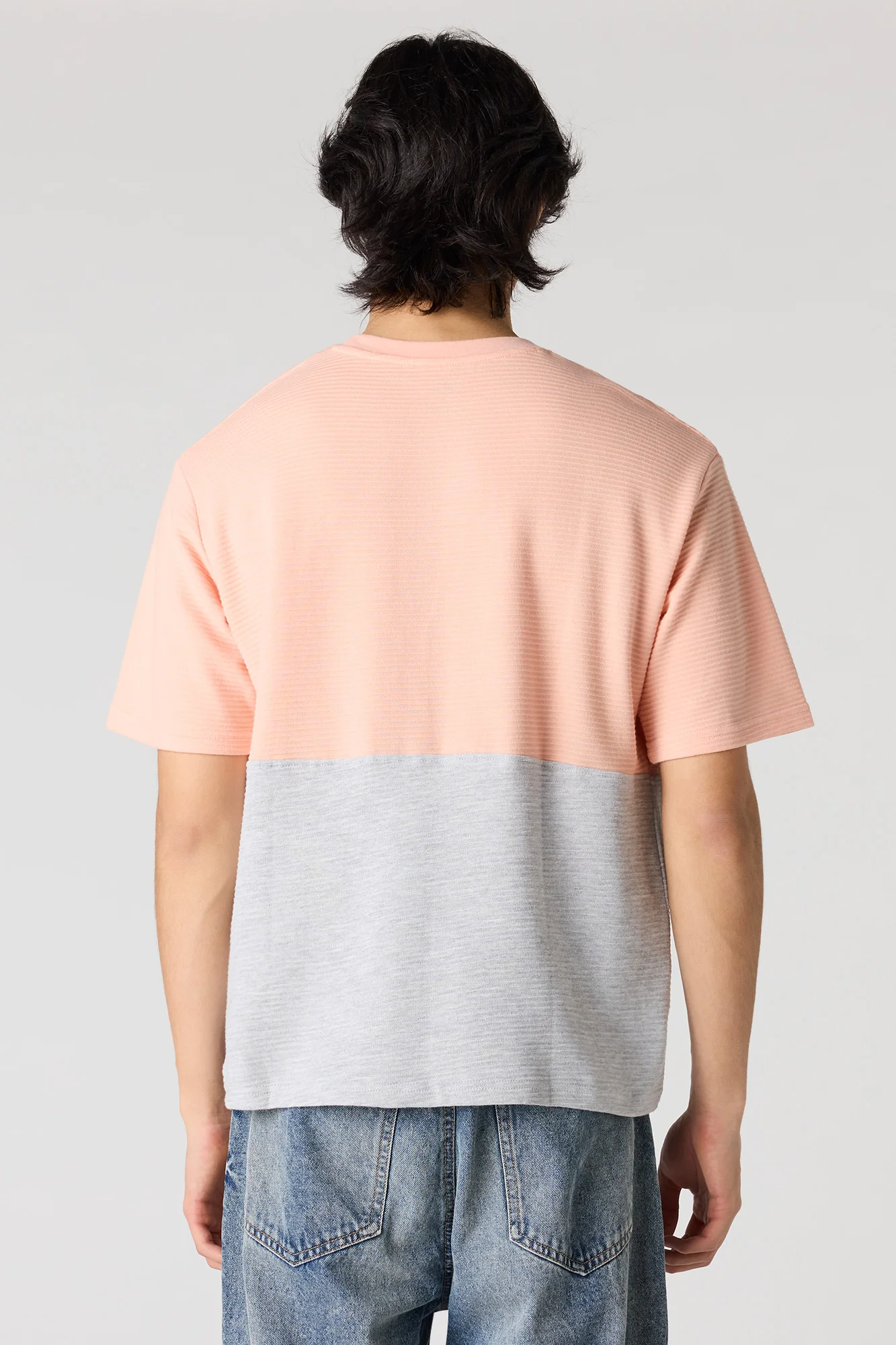 Premium Heavyweight Cotton Ribbed Colourblock T-Shirt - Image 17