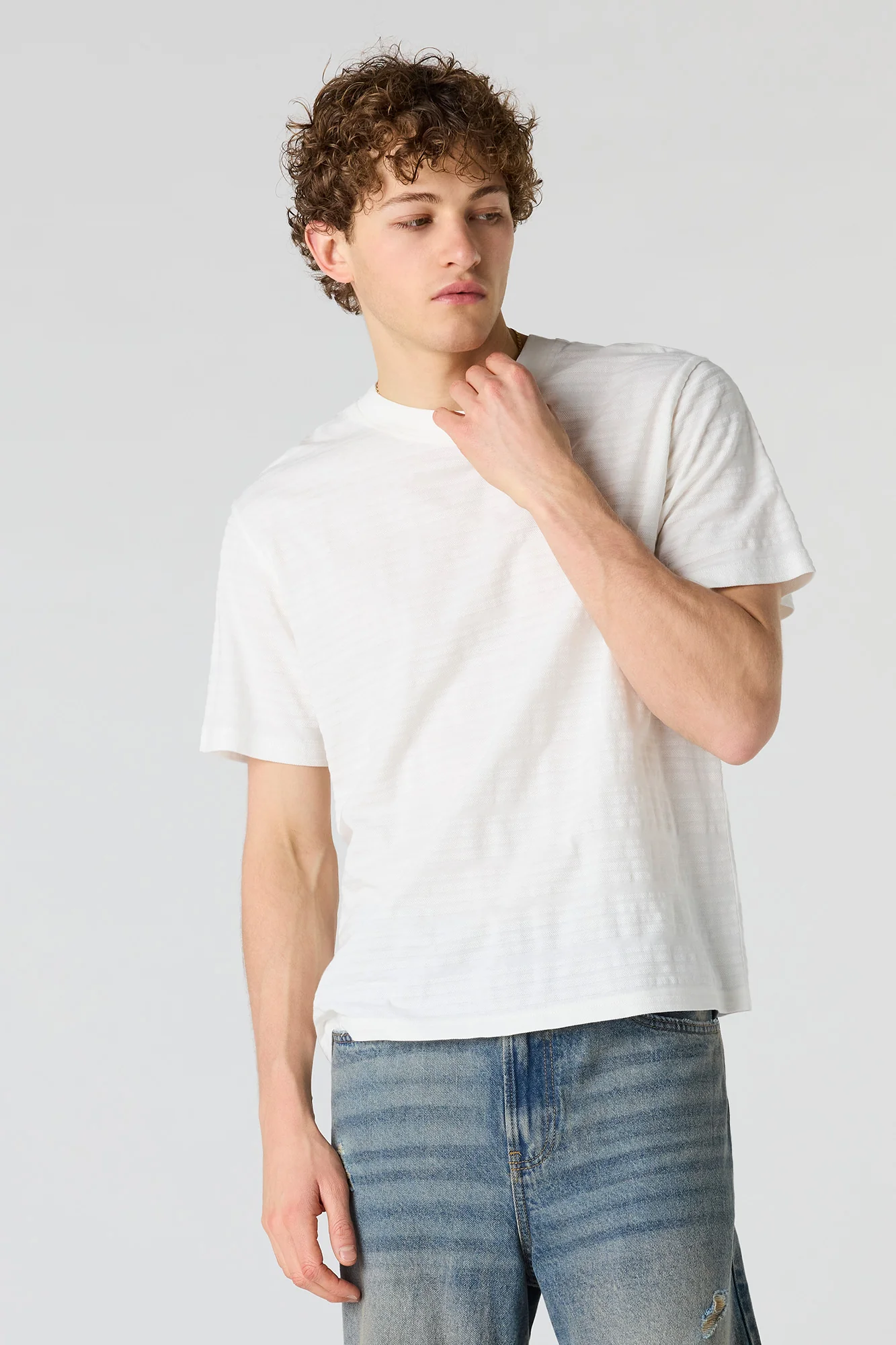Textured Striped T-Shirt - Image 10