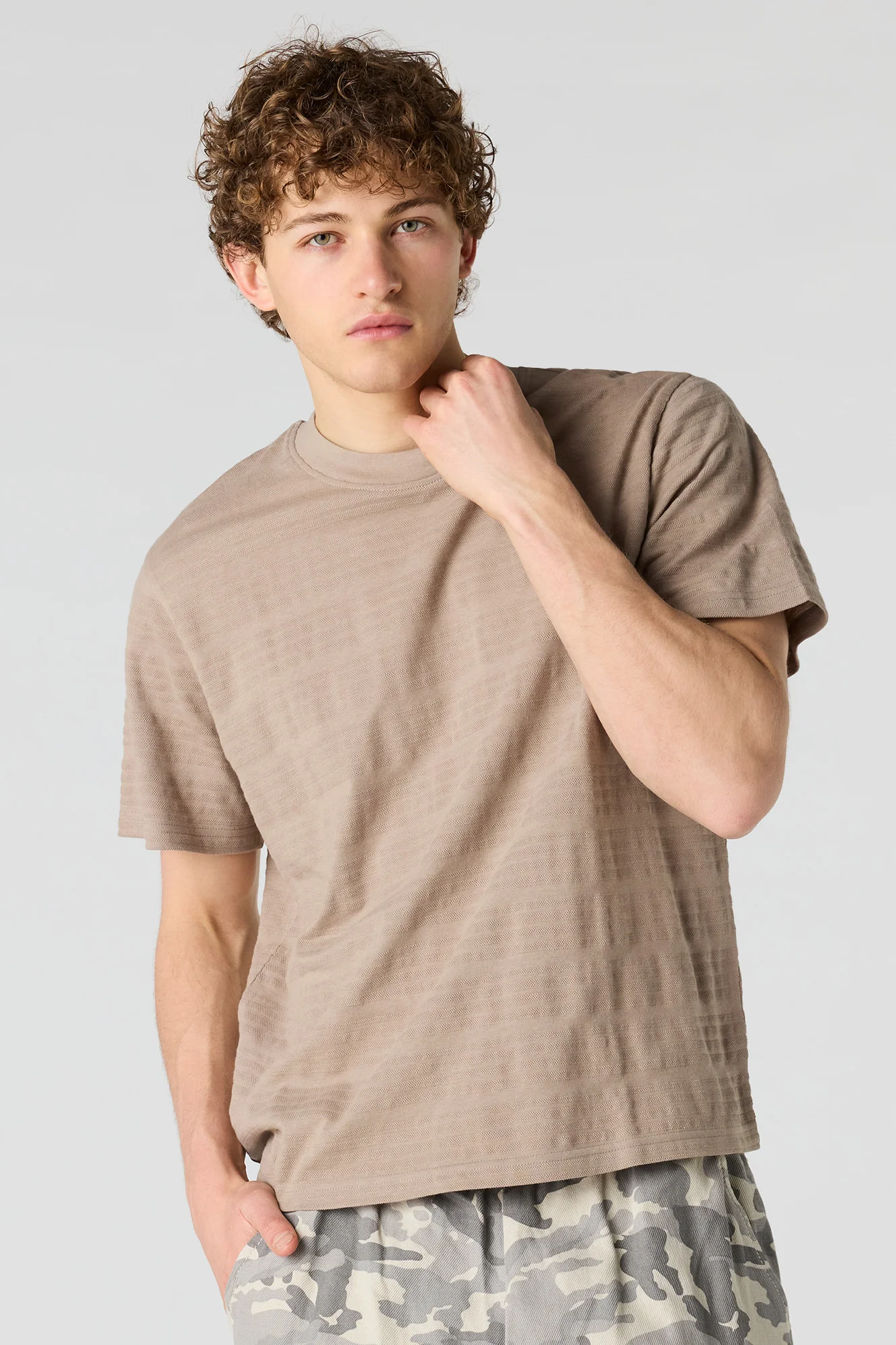 Textured Striped T-Shirt - Image 22