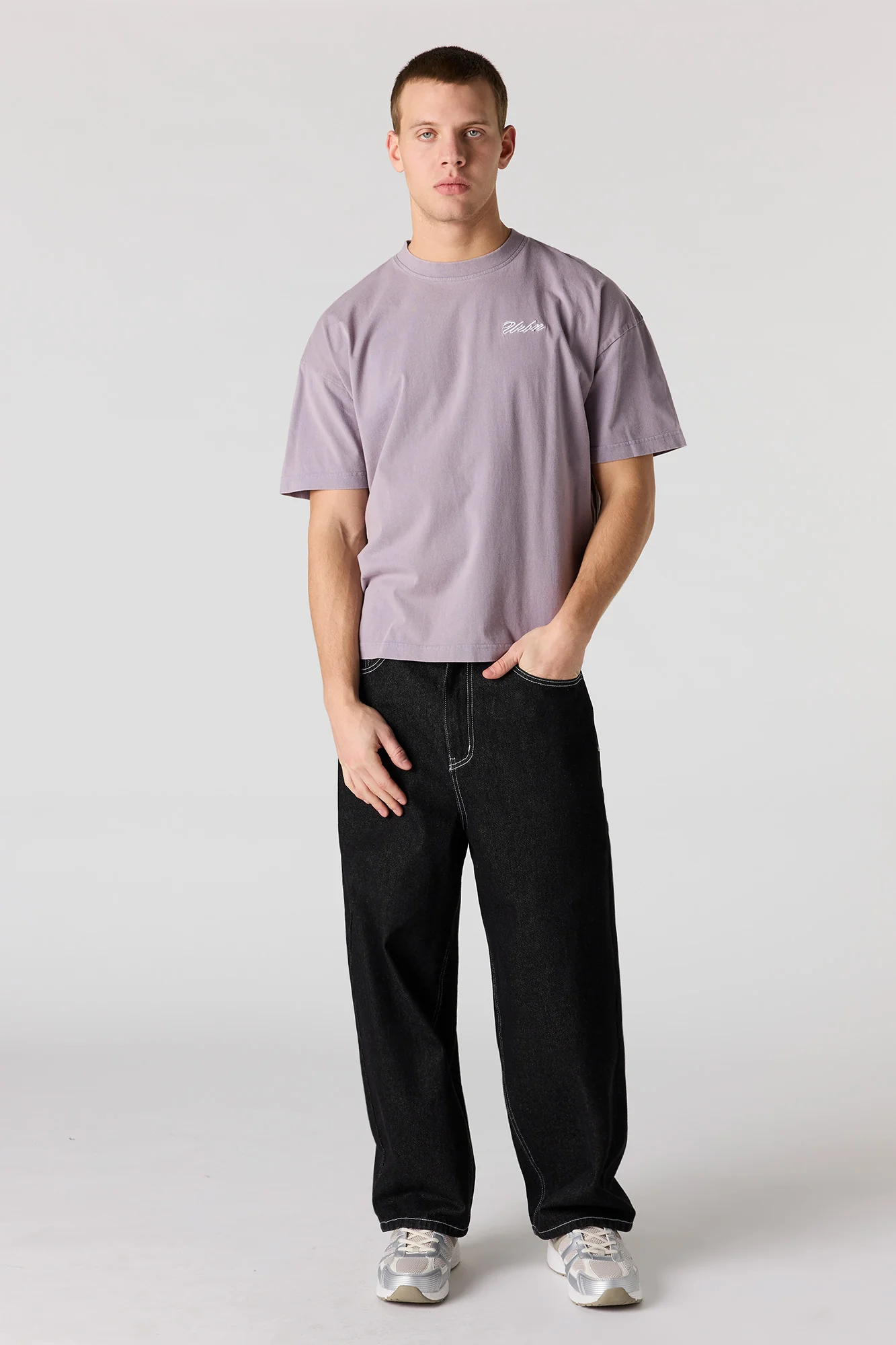 Embroidered Washed Relaxed T-Shirt - Image 19