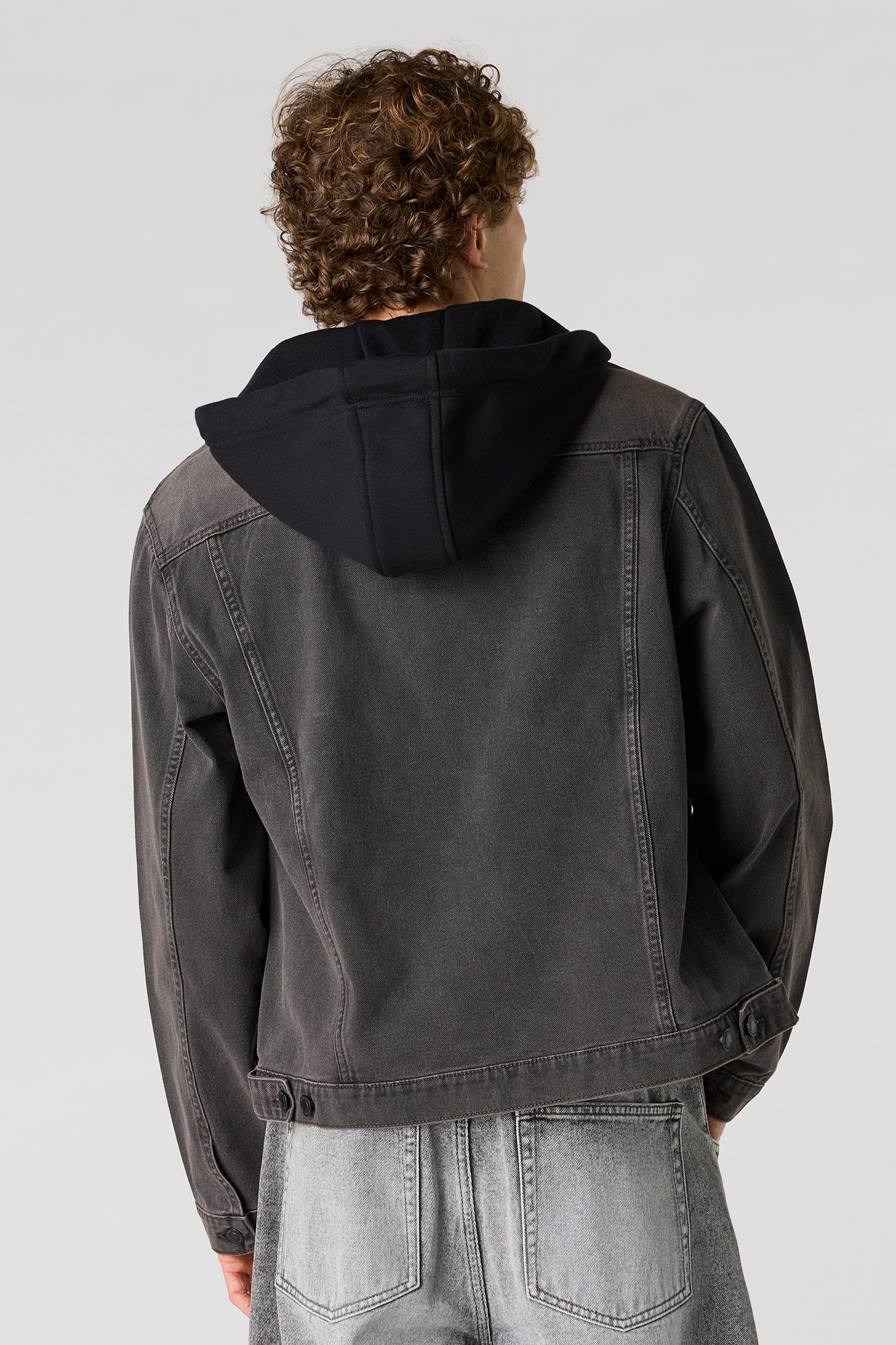 Denim Jacket with Fleece Hood - Image 6