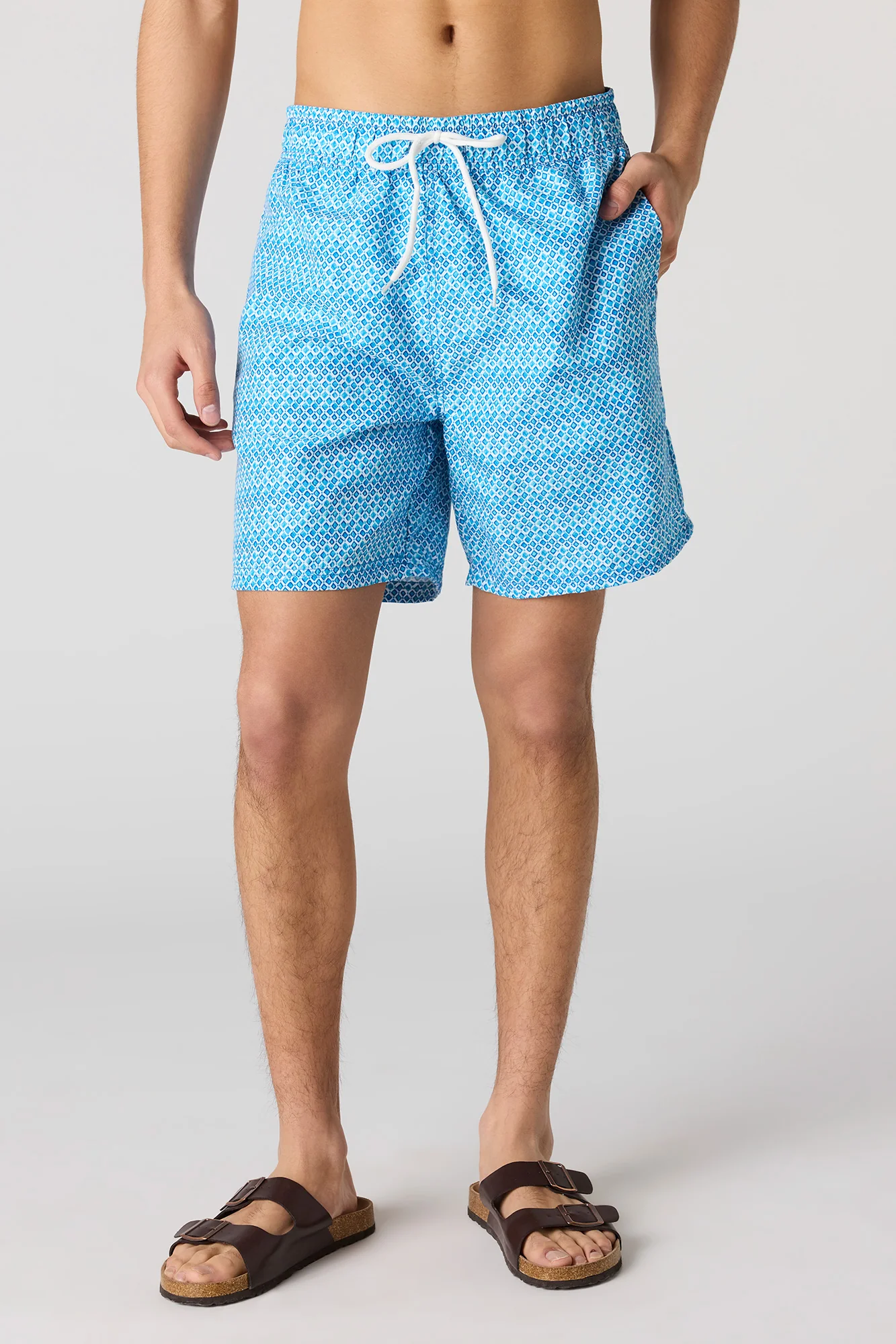 Printed Drawstring Swim Short - Image 9