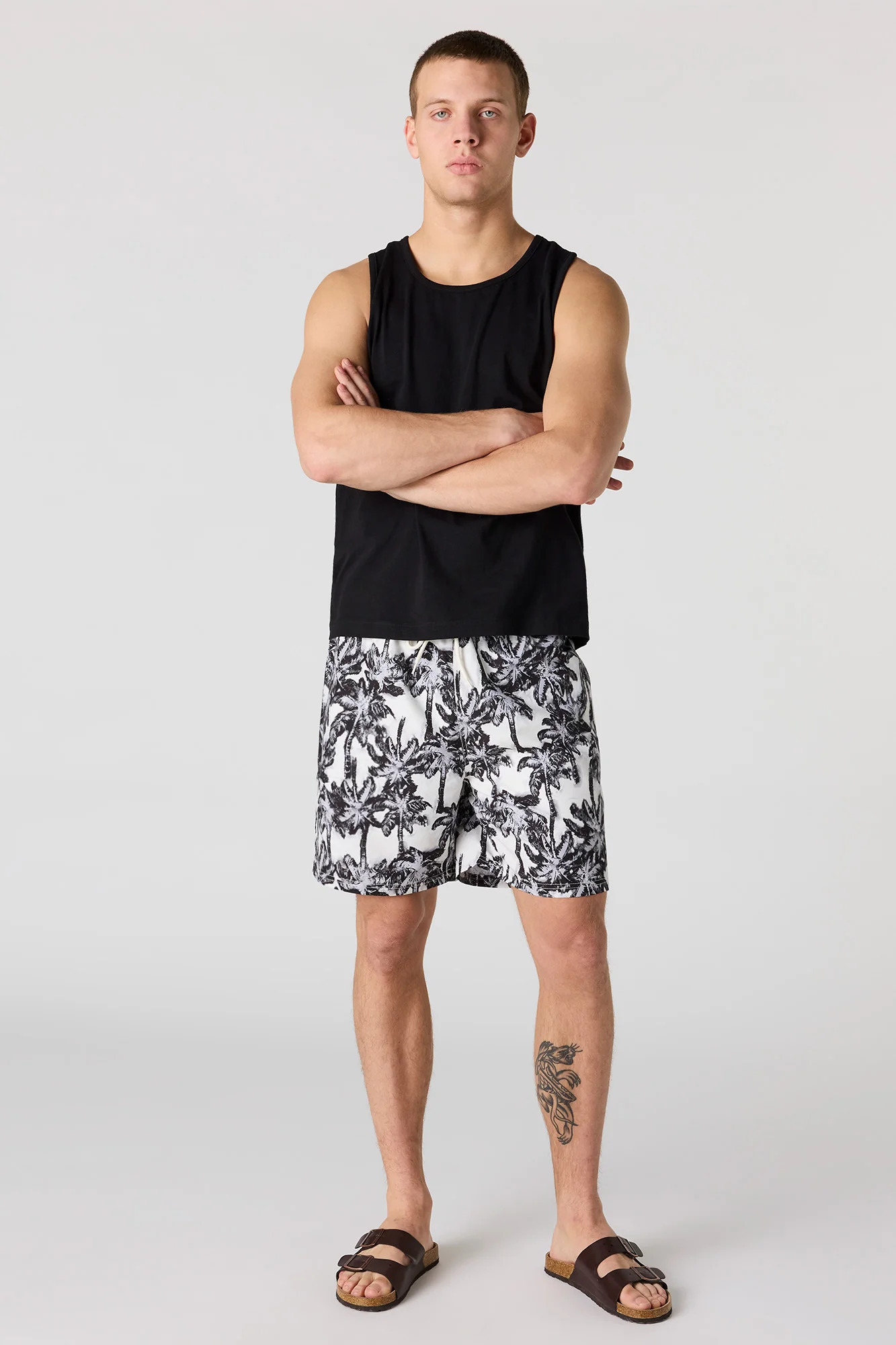 Palm Tree Print Swim Short - Image 6