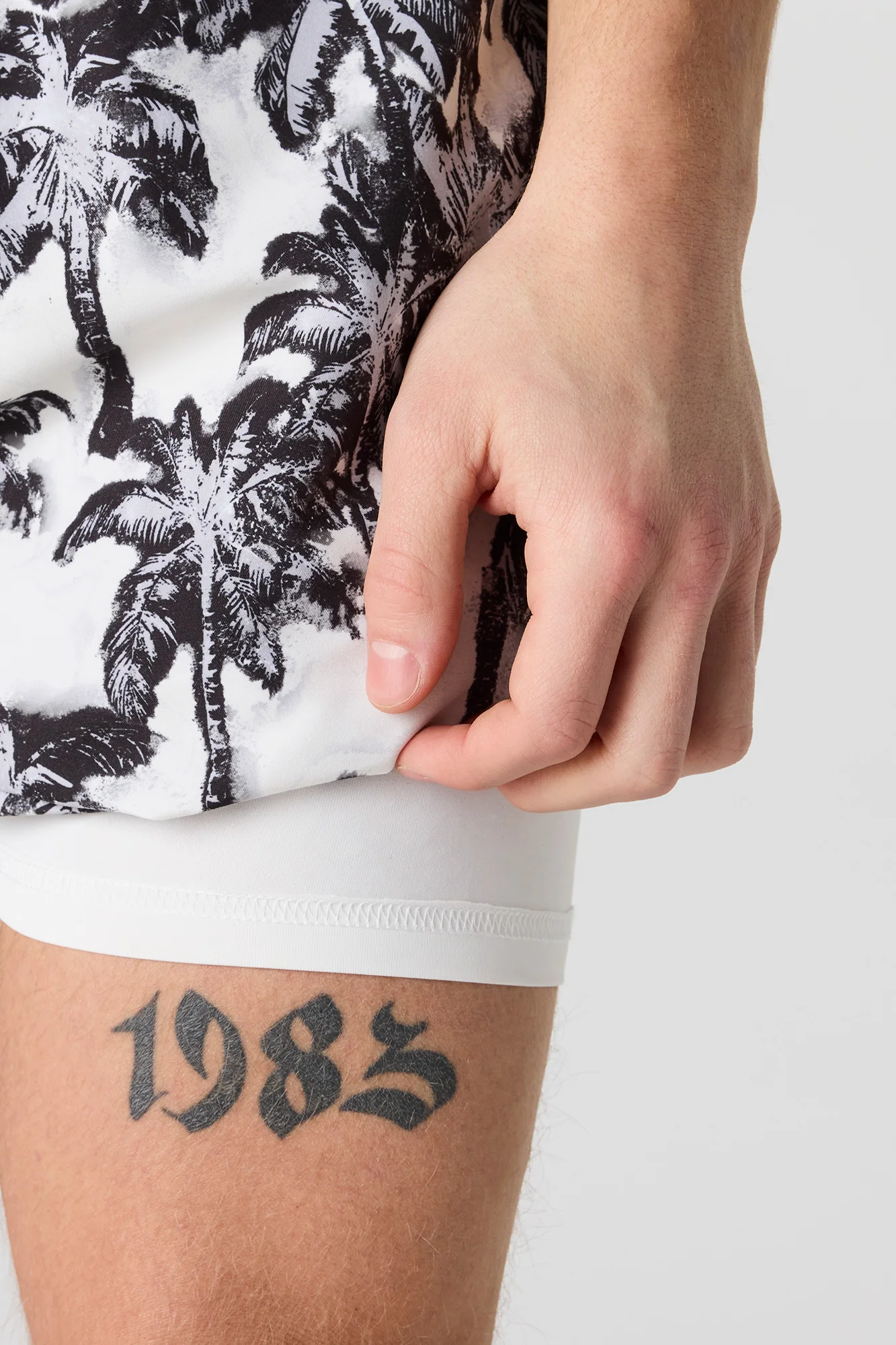 Palm Tree Print Swim Short - Image 8