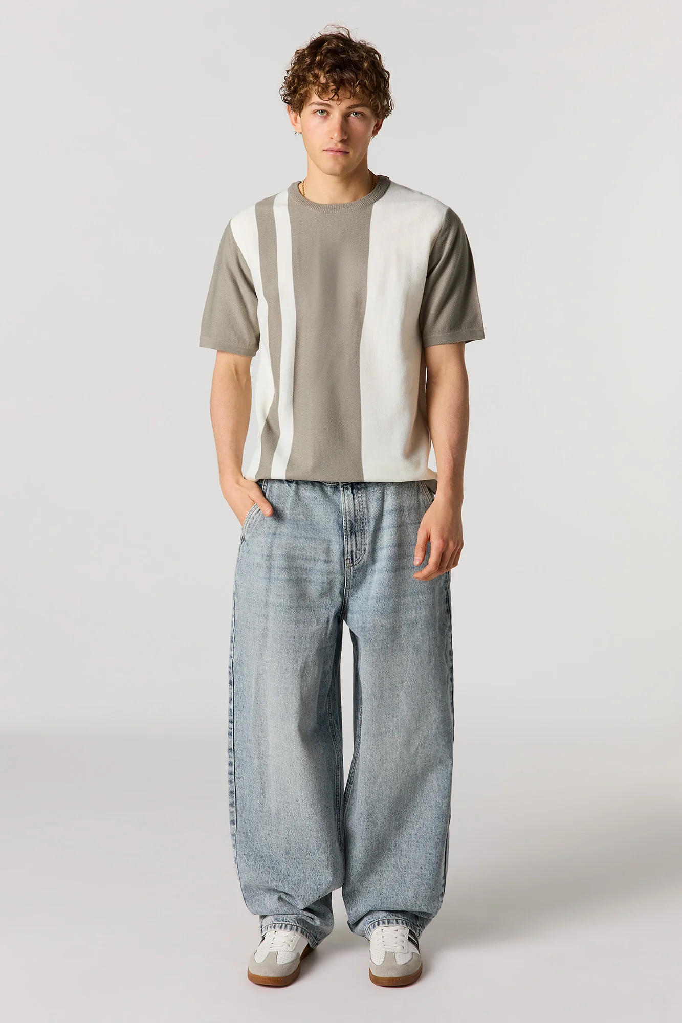Knit Striped T-Shirt - Image 9
