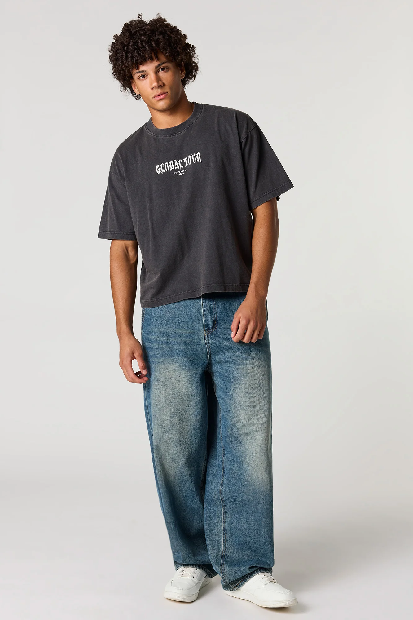 Washed Graphic Boxy T-Shirt - Image 3