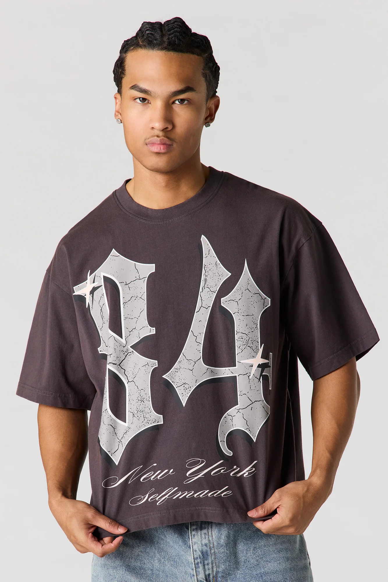 84 Graphic Washed Boxy T-Shirt