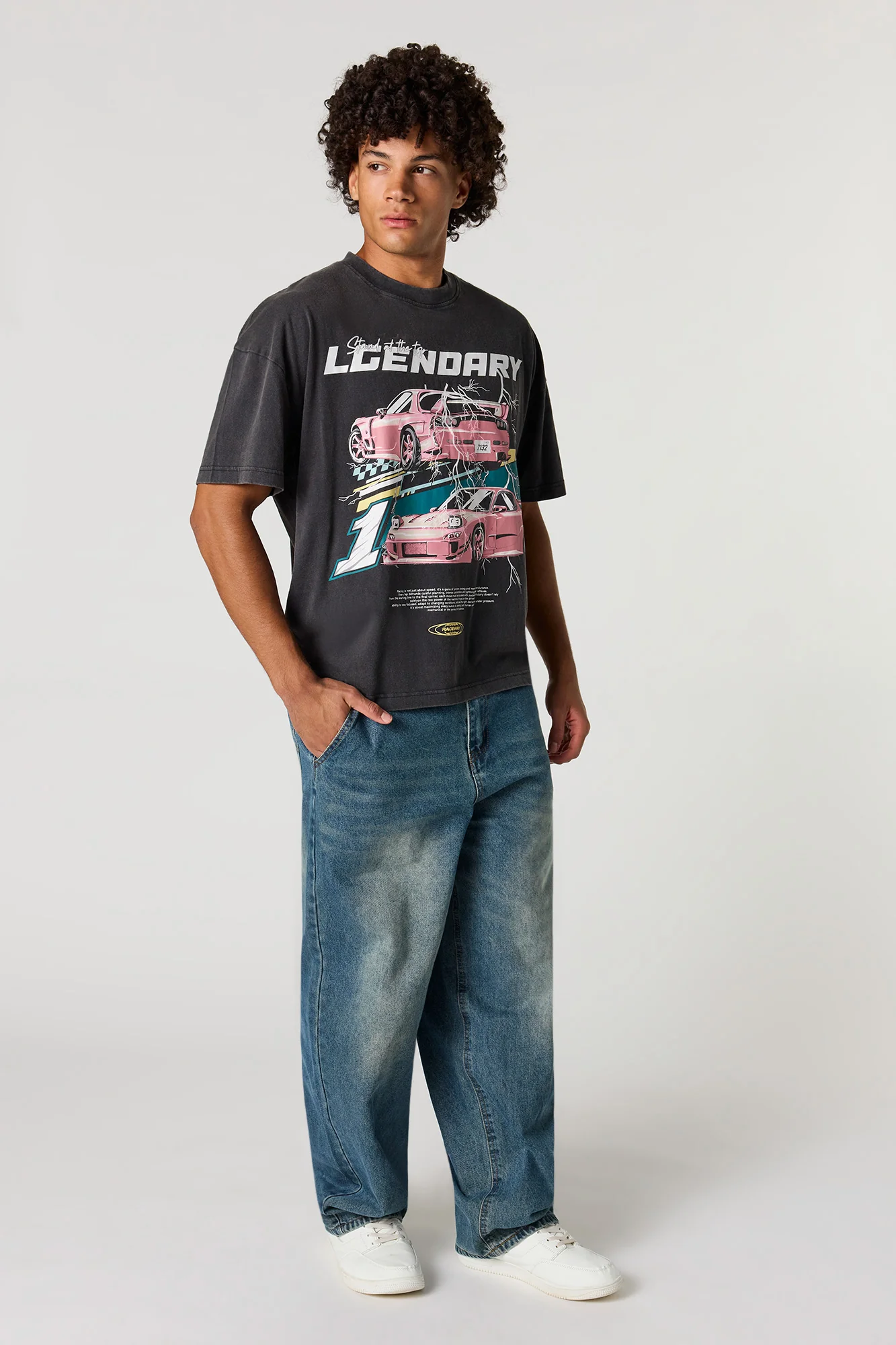 Washed Graphic Boxy T-Shirt - Image 3