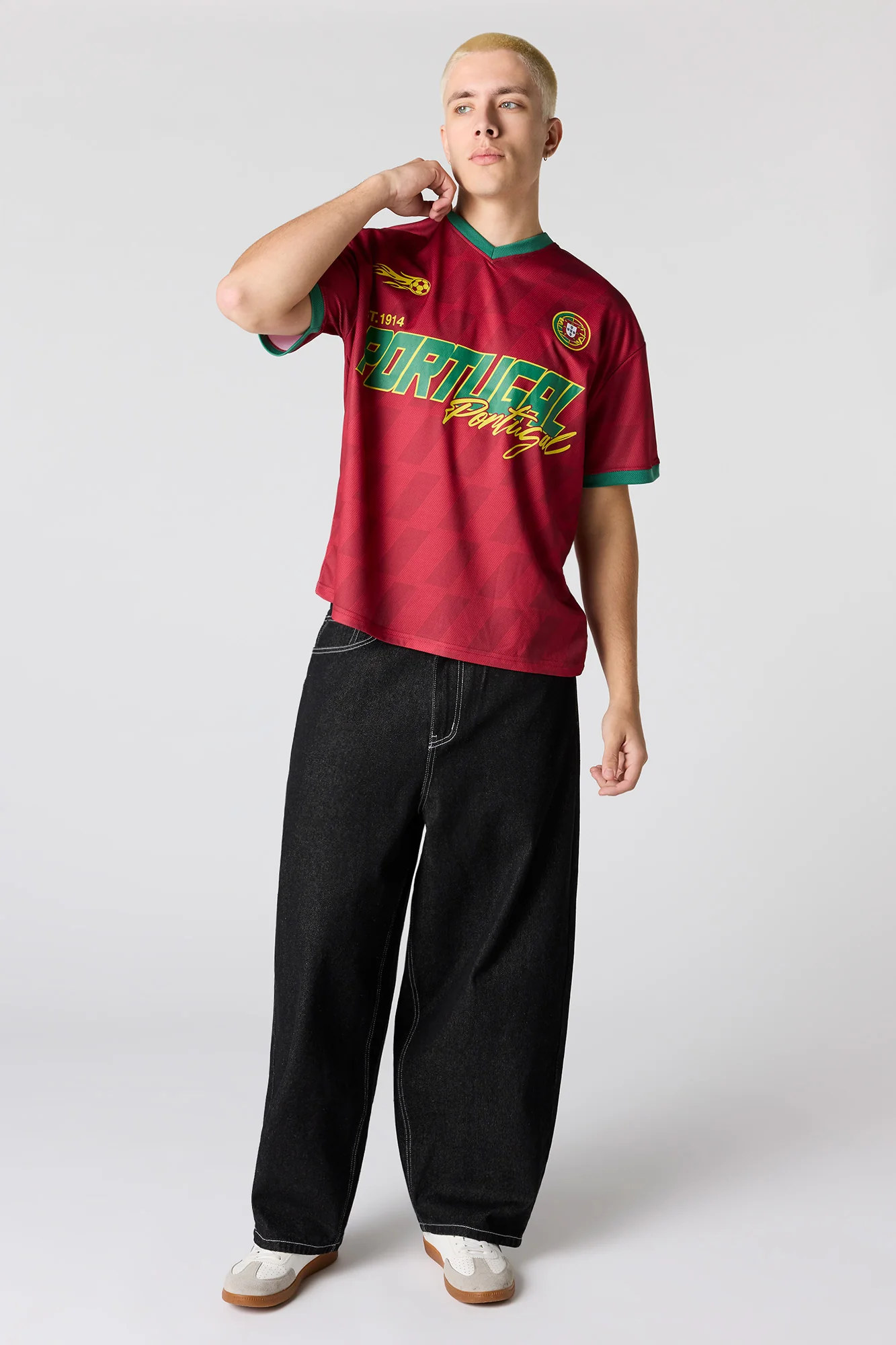 Portugal Graphic Mesh Soccer Jersey - Image 3