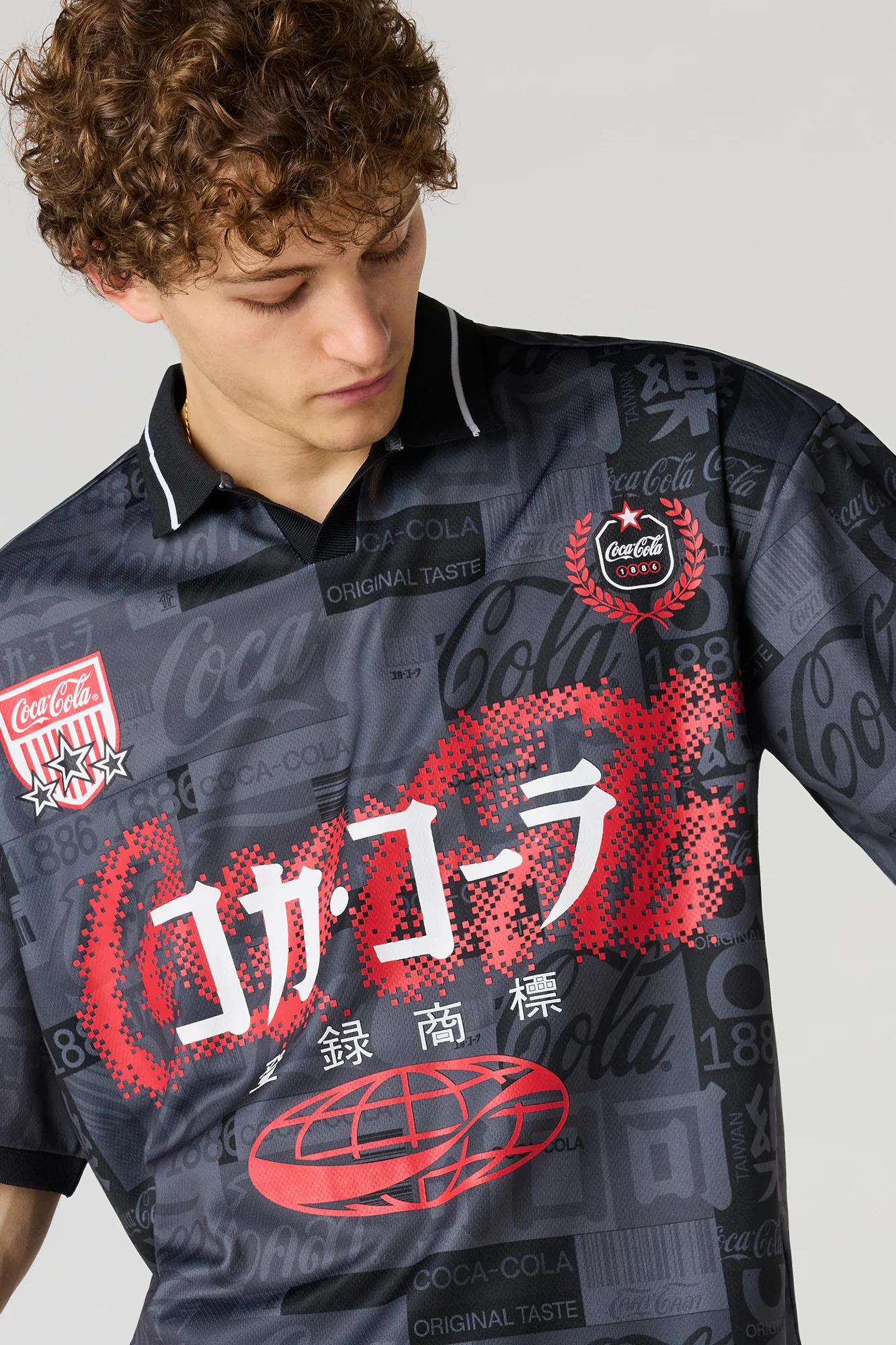 Coca-Cola Print Mesh Soccer Jersey - Image 8