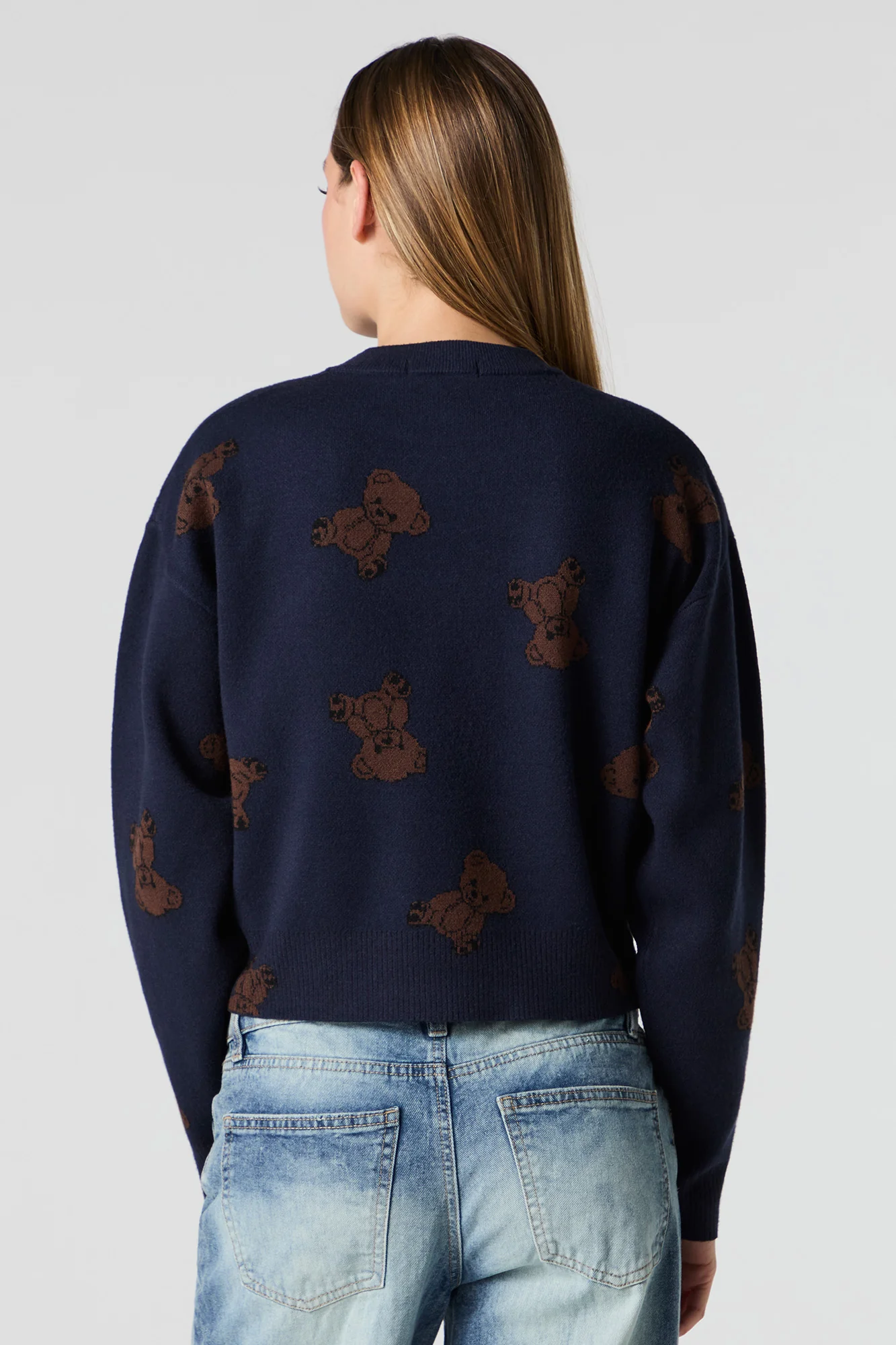 Jacquard Knit Crop Sweater - Image 15